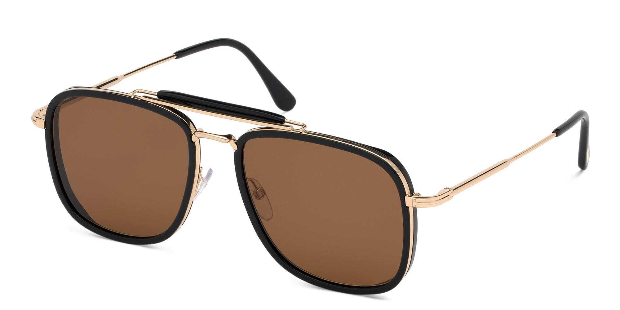 TOM FORD Square Sunglasses in Shiny Black – Product Photo 2