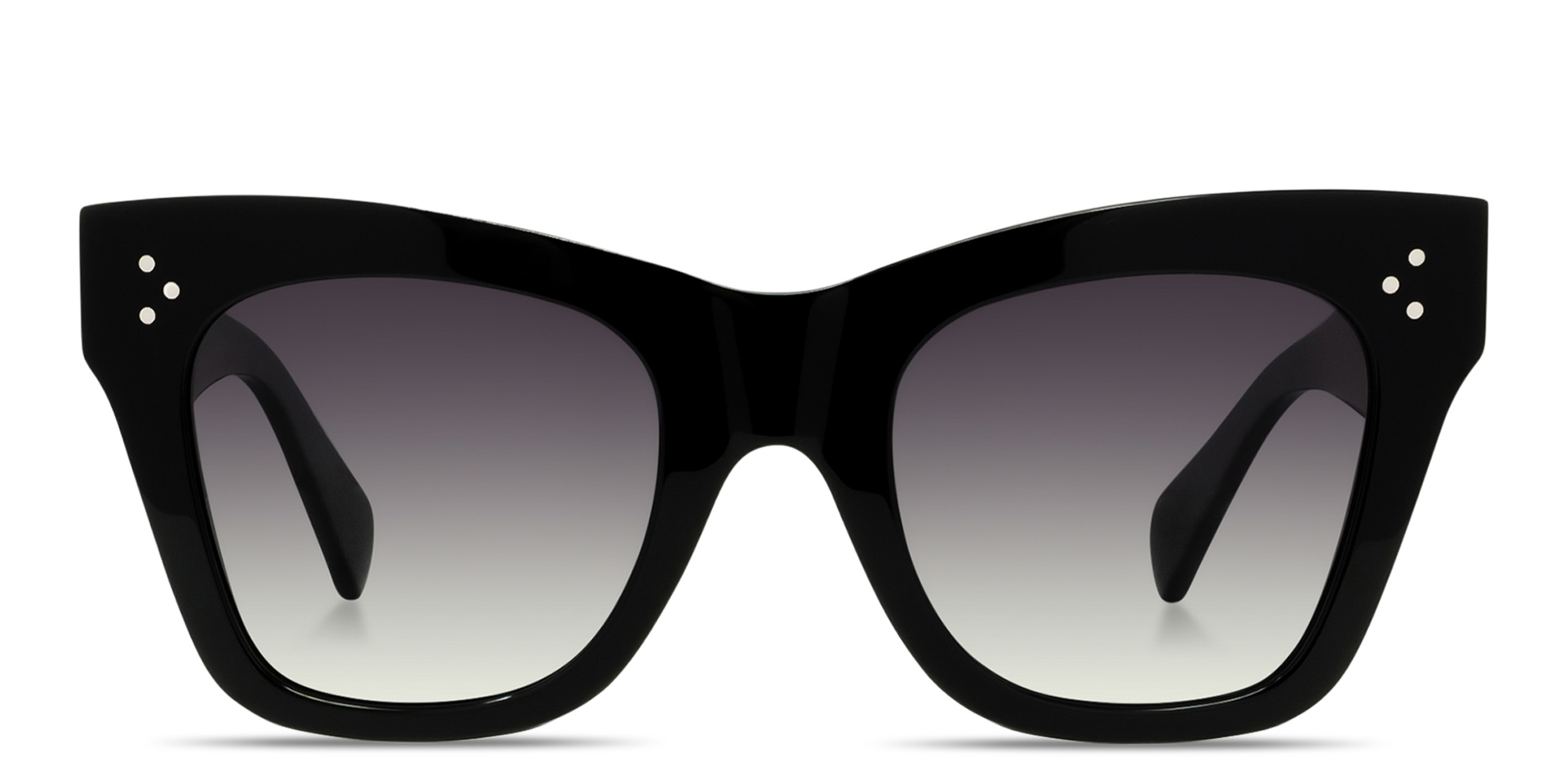 Shop CELINE 3 Dots Cat-Eye Sunglasses in Black online.