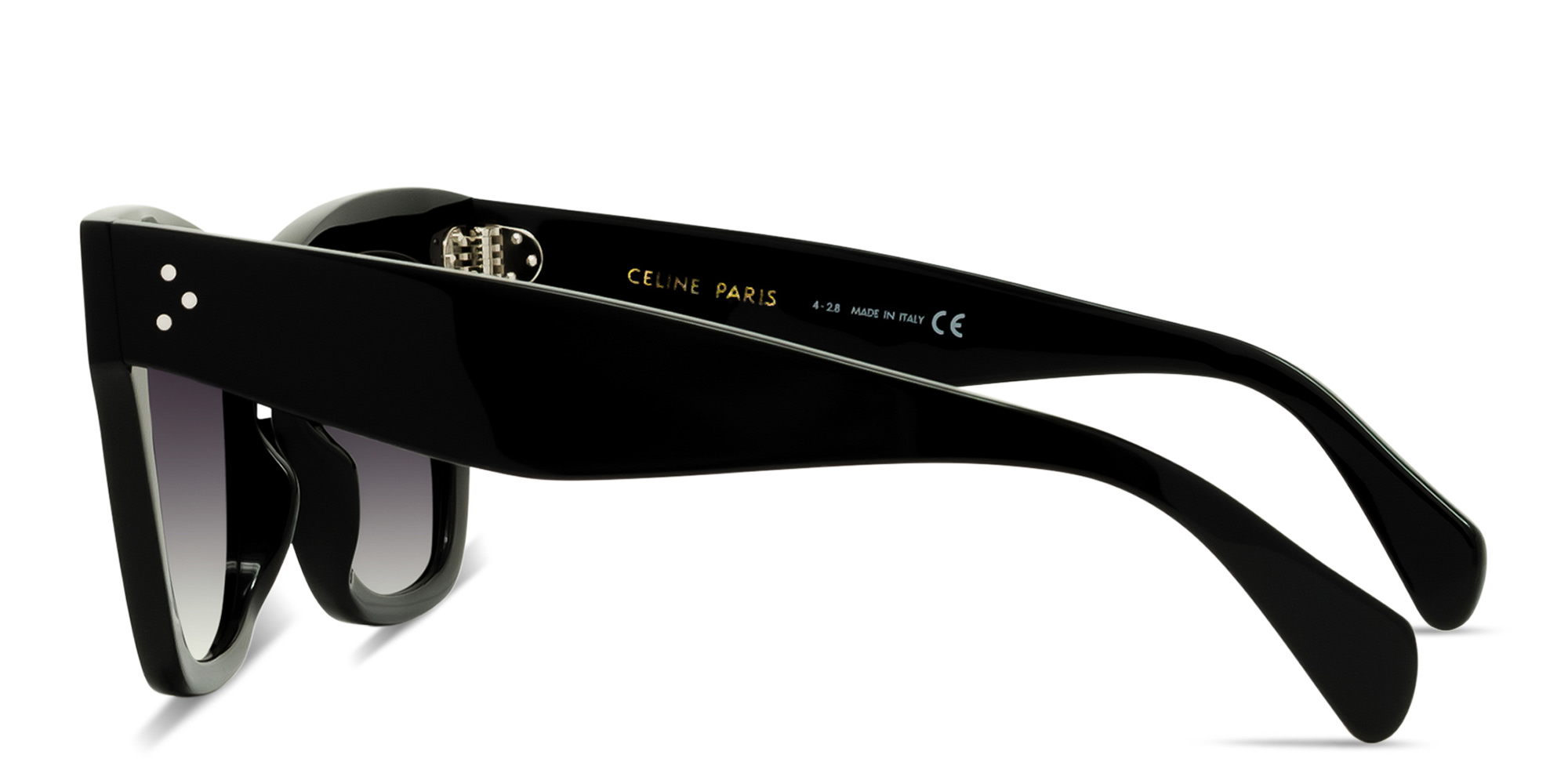 Shop CELINE 3 Dots Cat-Eye Sunglasses in Black online.