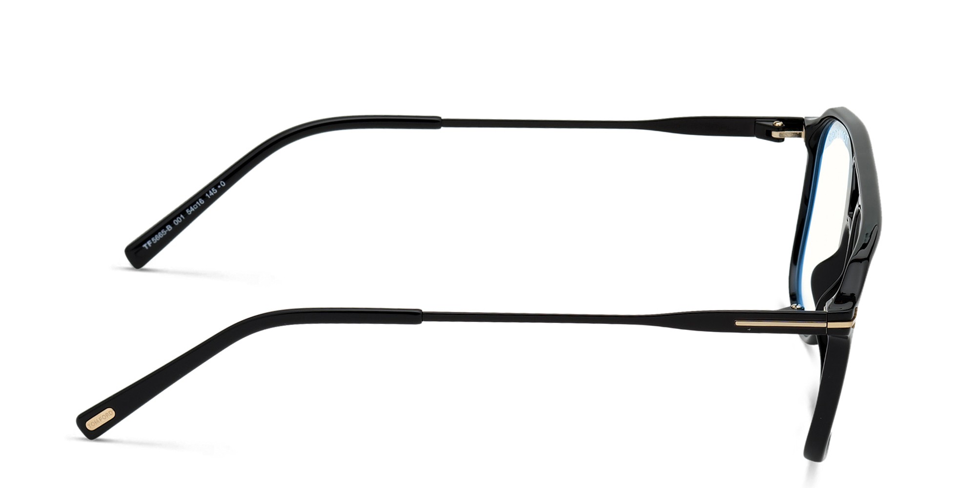 Shop TOM FORD Aviator Eyeglasses in Black online.