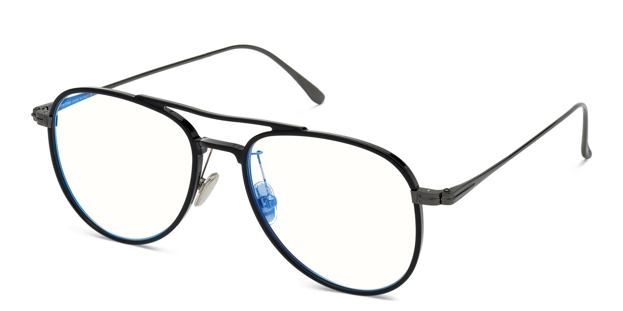 TOM FORD Aviator Eyeglasses in Shiny Black – Product Photo 2