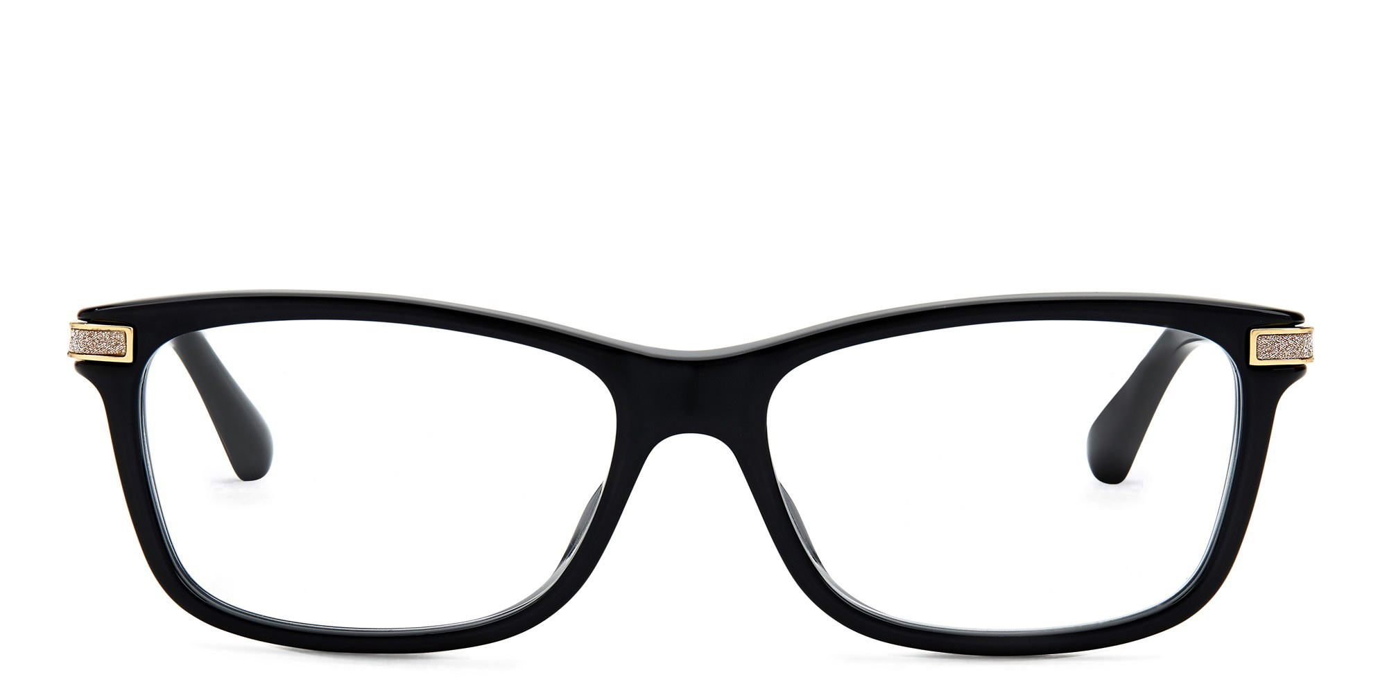JIMMY CHOO Rectangle Eyeglasses in Black – Product Photo 1