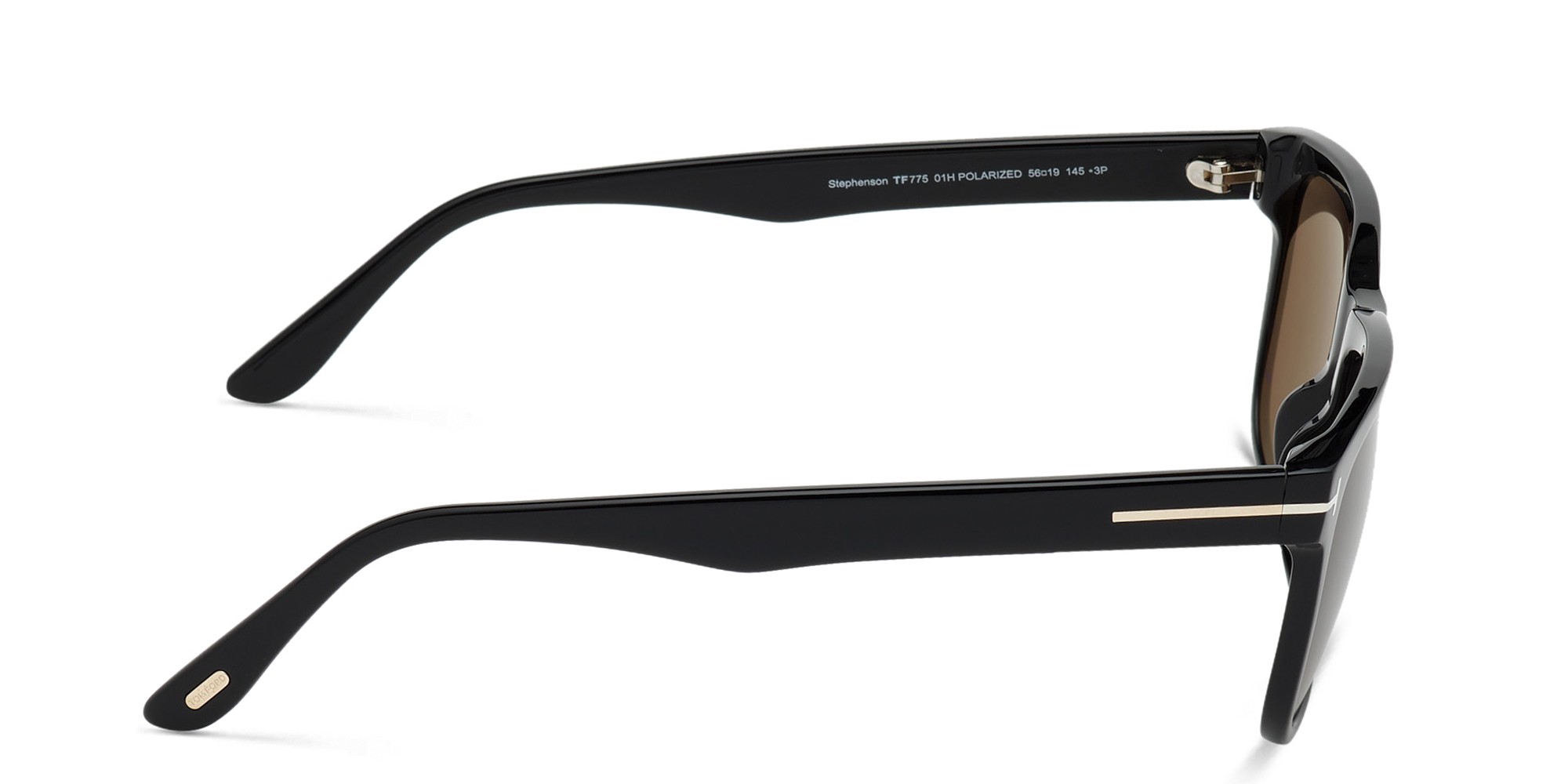 نظارة شمسية مربعة من توم فورد بلون أسود لامع - صورة المنتج 3