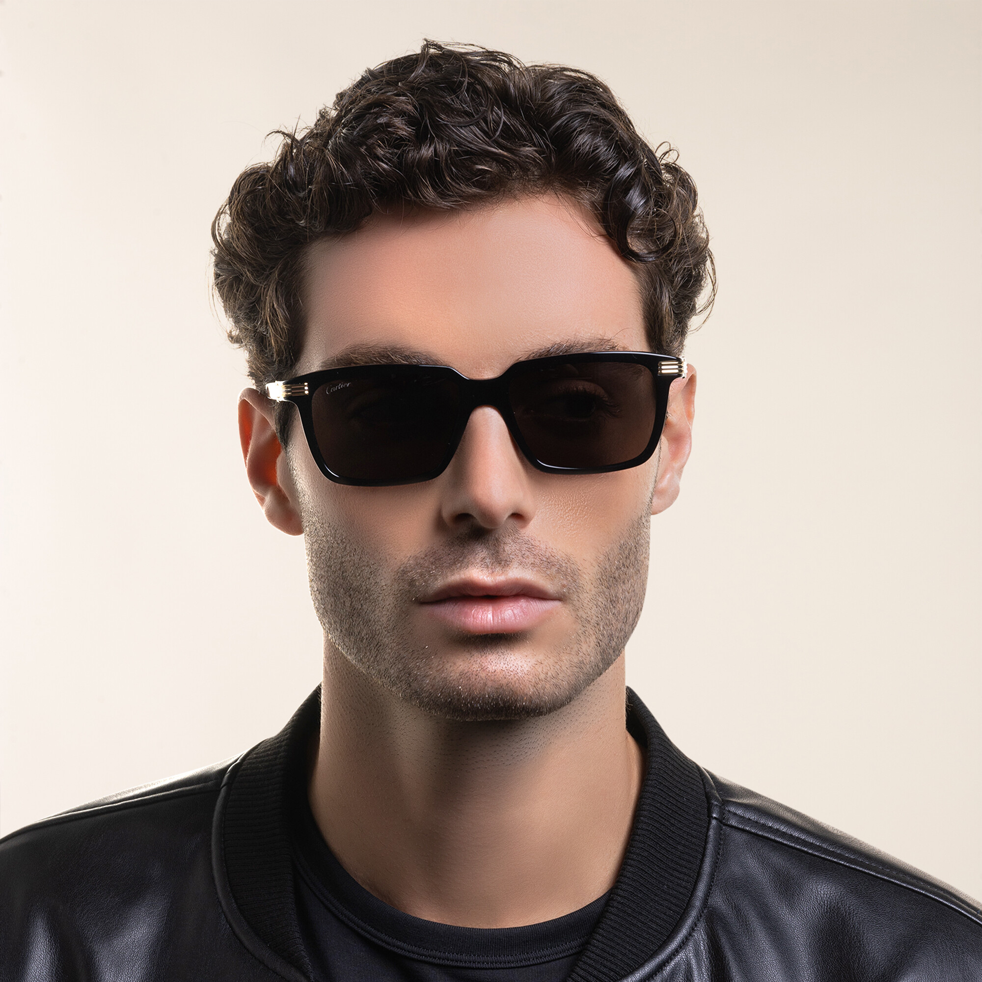 Cartier Première de Cartier Rectangle Sunglasses in Black – Product Photo 5