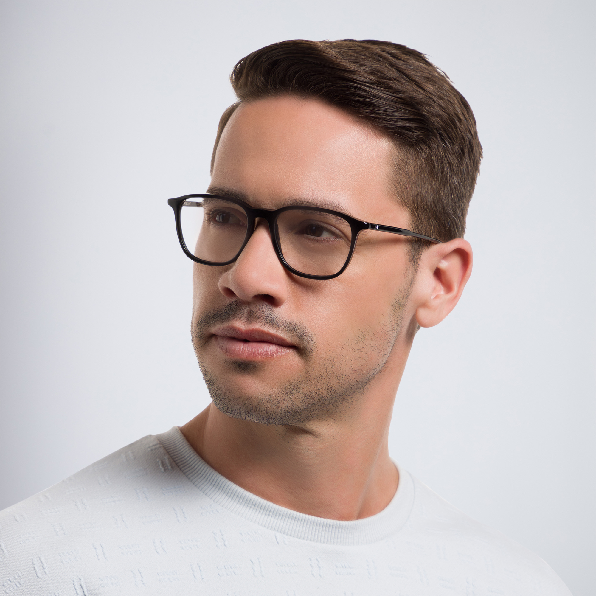 Shop MONTBLANC Square Eyeglasses in Black online.