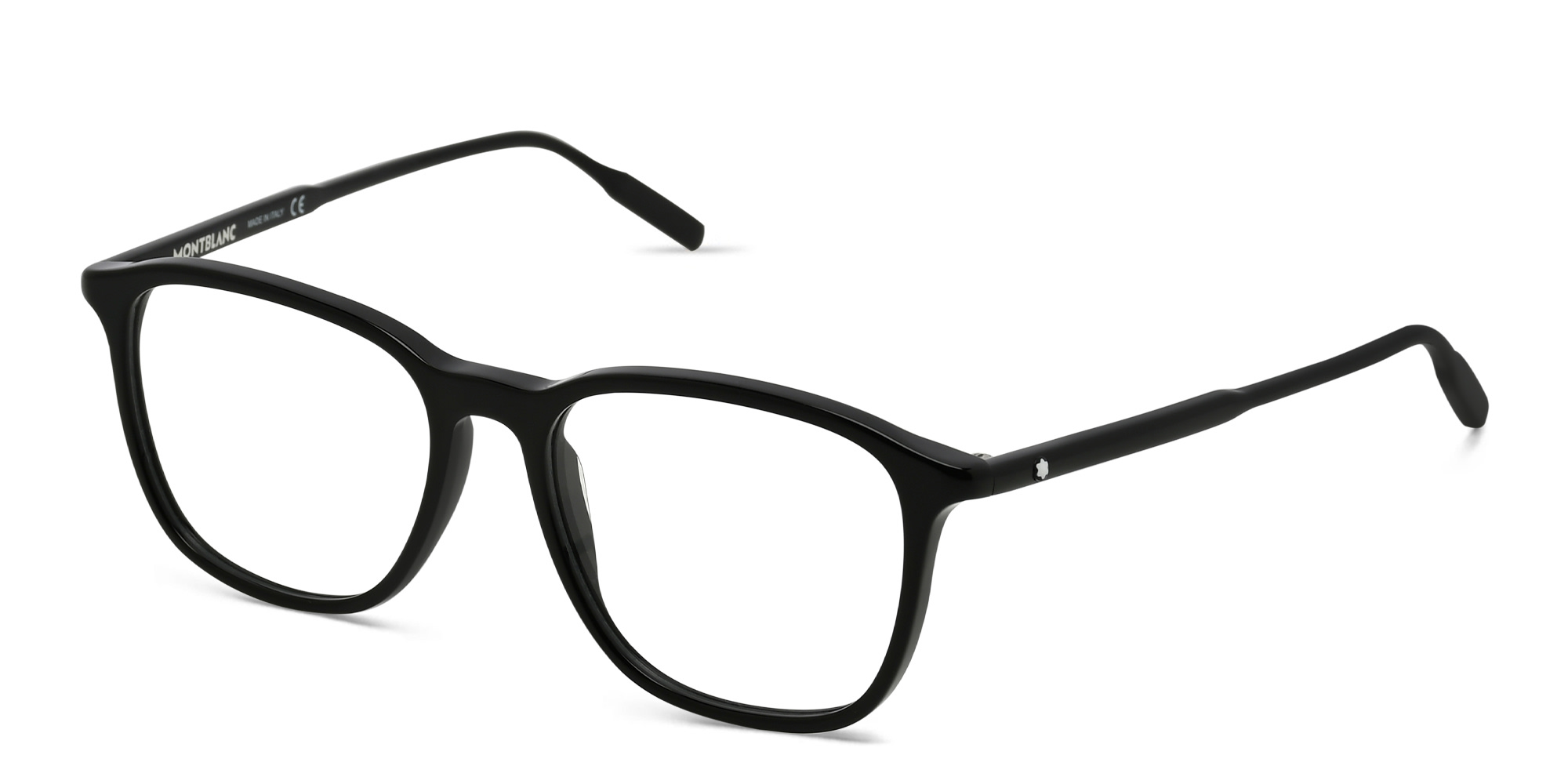 Shop MONTBLANC Square Eyeglasses in Black online.