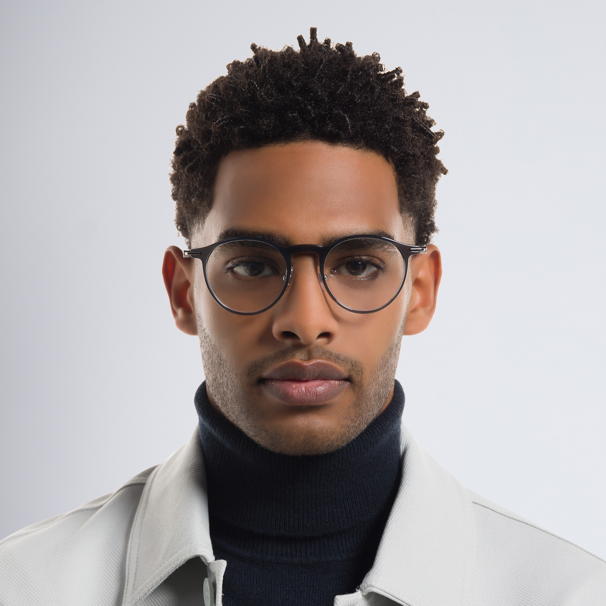 Shop MONTBLANC Oval Eyeglasses in Transparent Grey online.