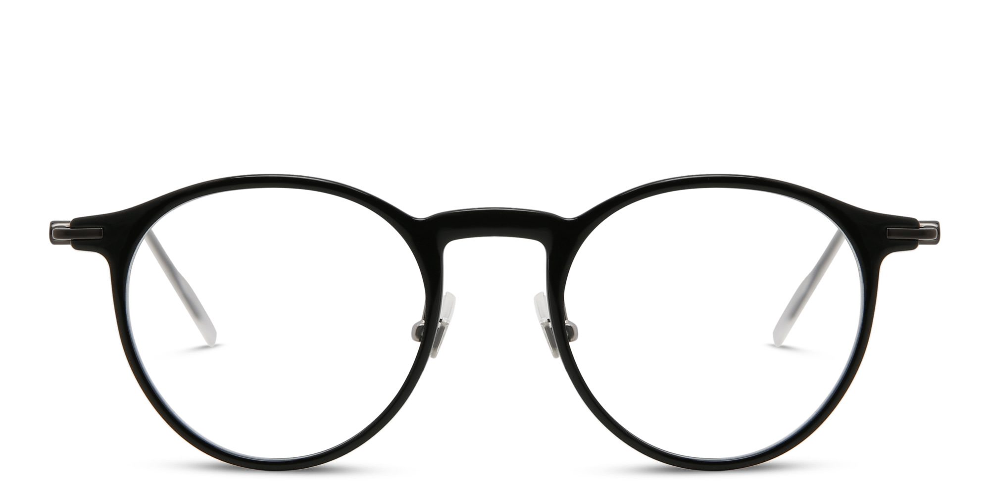 Shop MONTBLANC Oval Eyeglasses in Ruthenium online.