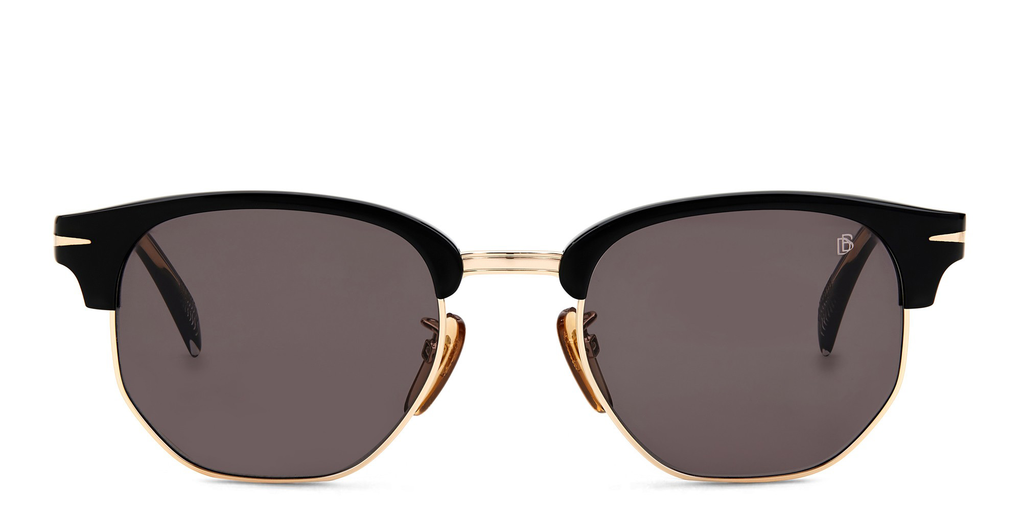 DAVID BECKHAM Square Sunglasses in Black Gold – Product Photo 1