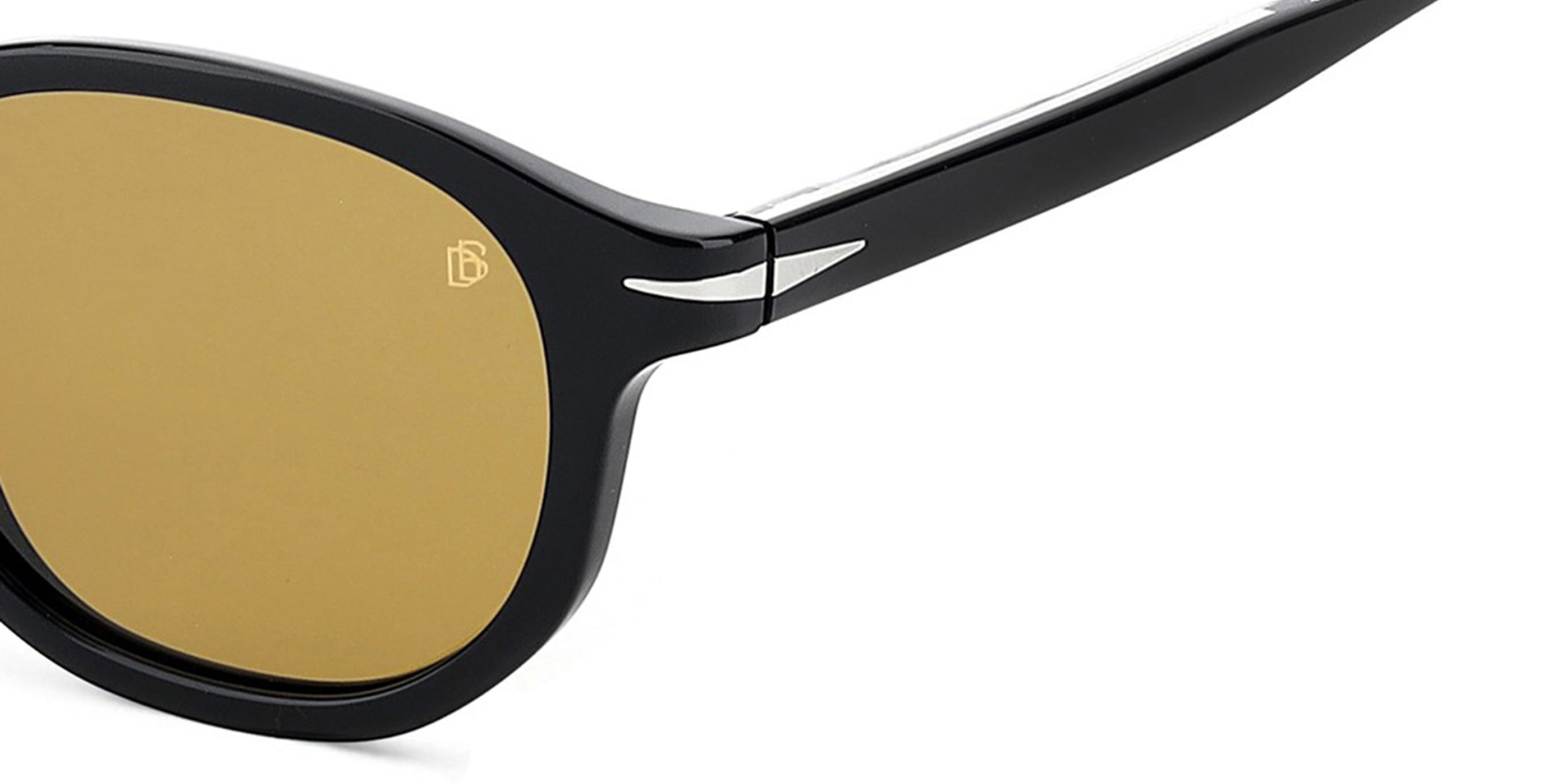 DAVID BECKHAM Round Sunglasses in Black – Product Photo 3