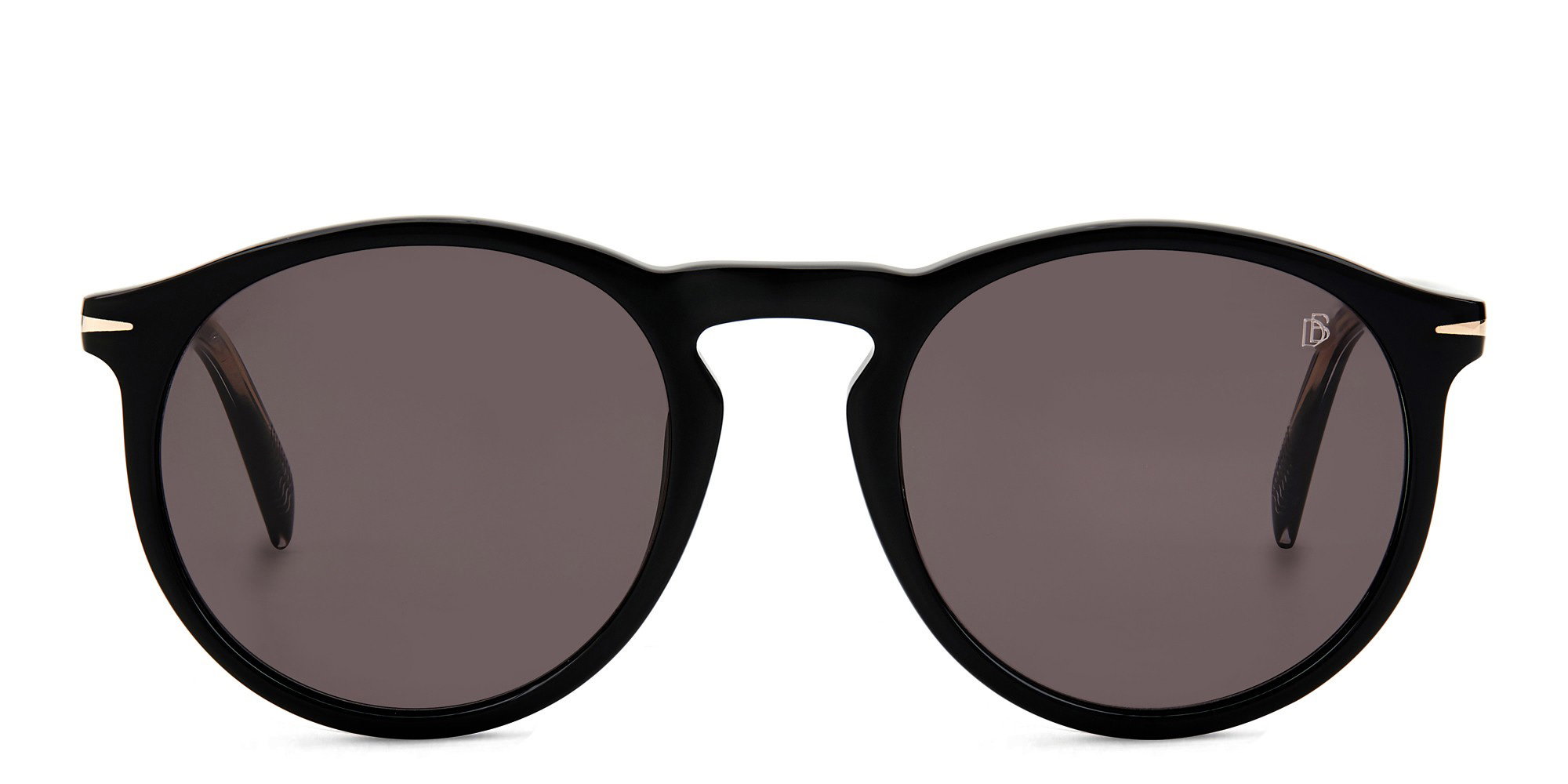 DAVID BECKHAM Round Sunglasses in Black – Product Photo 1