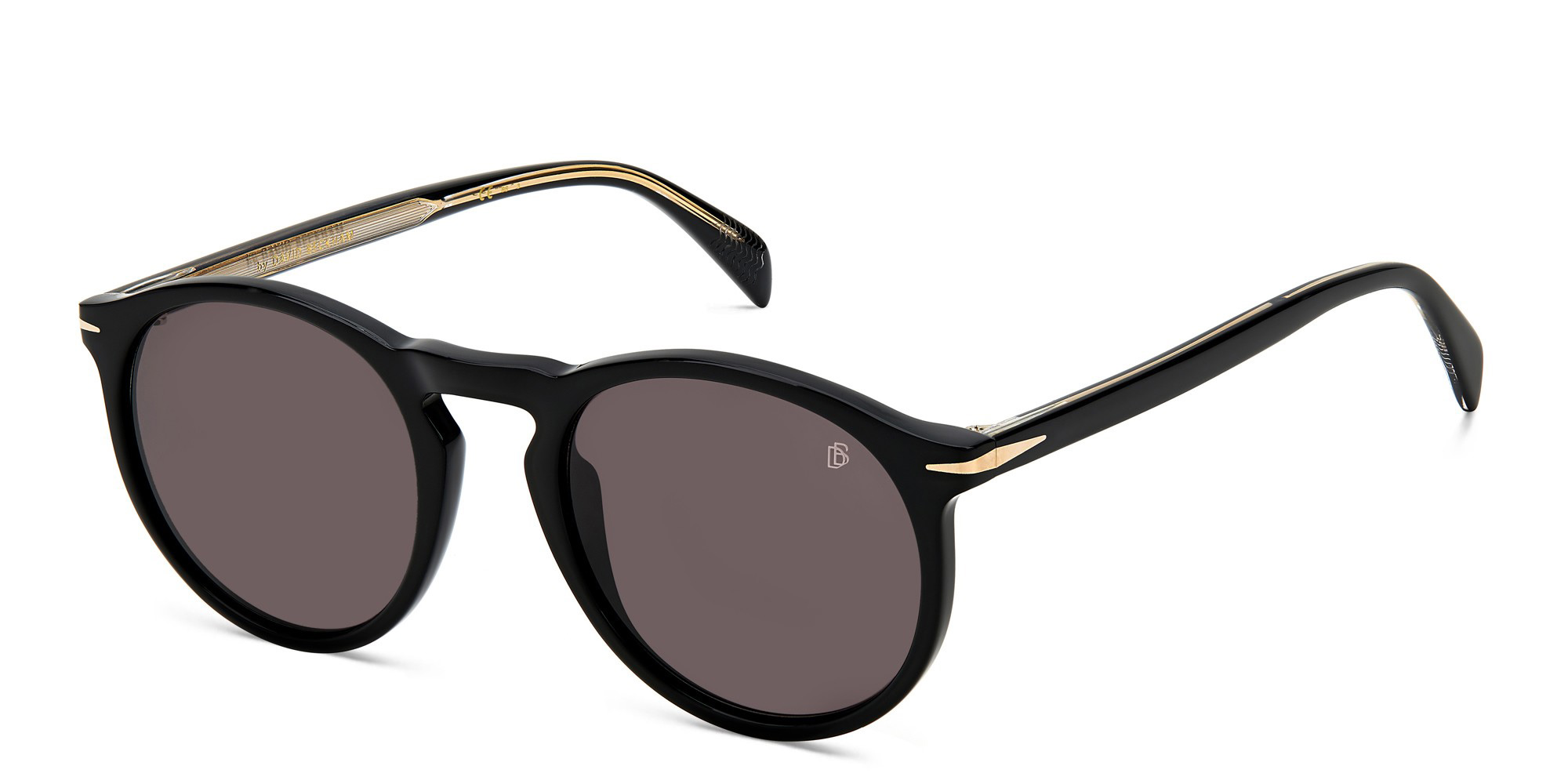 DAVID BECKHAM Round Sunglasses in Black – Product Photo 2