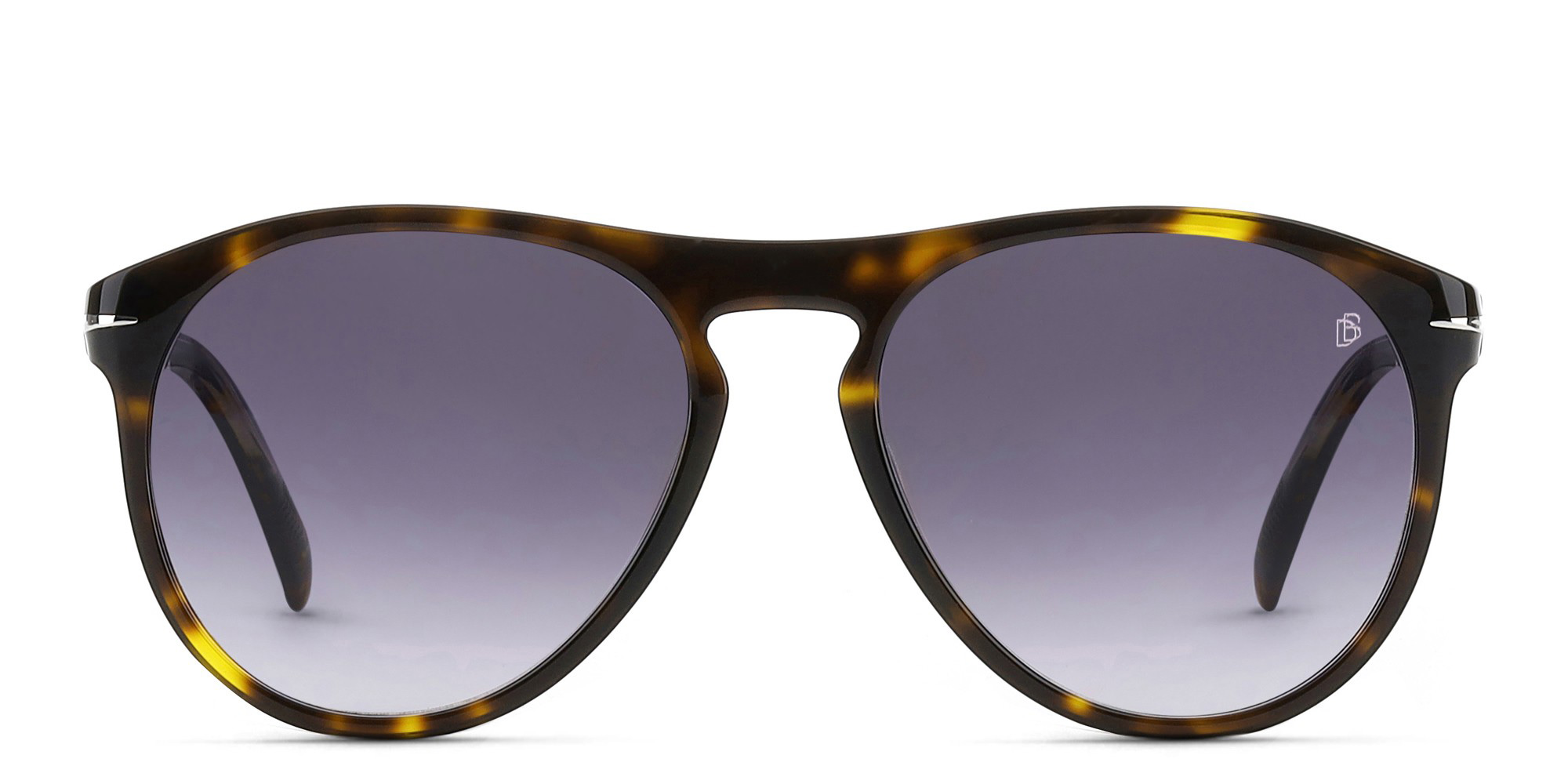 Shop DAVID BECKHAM Aviator Sunglasses in Havana online.