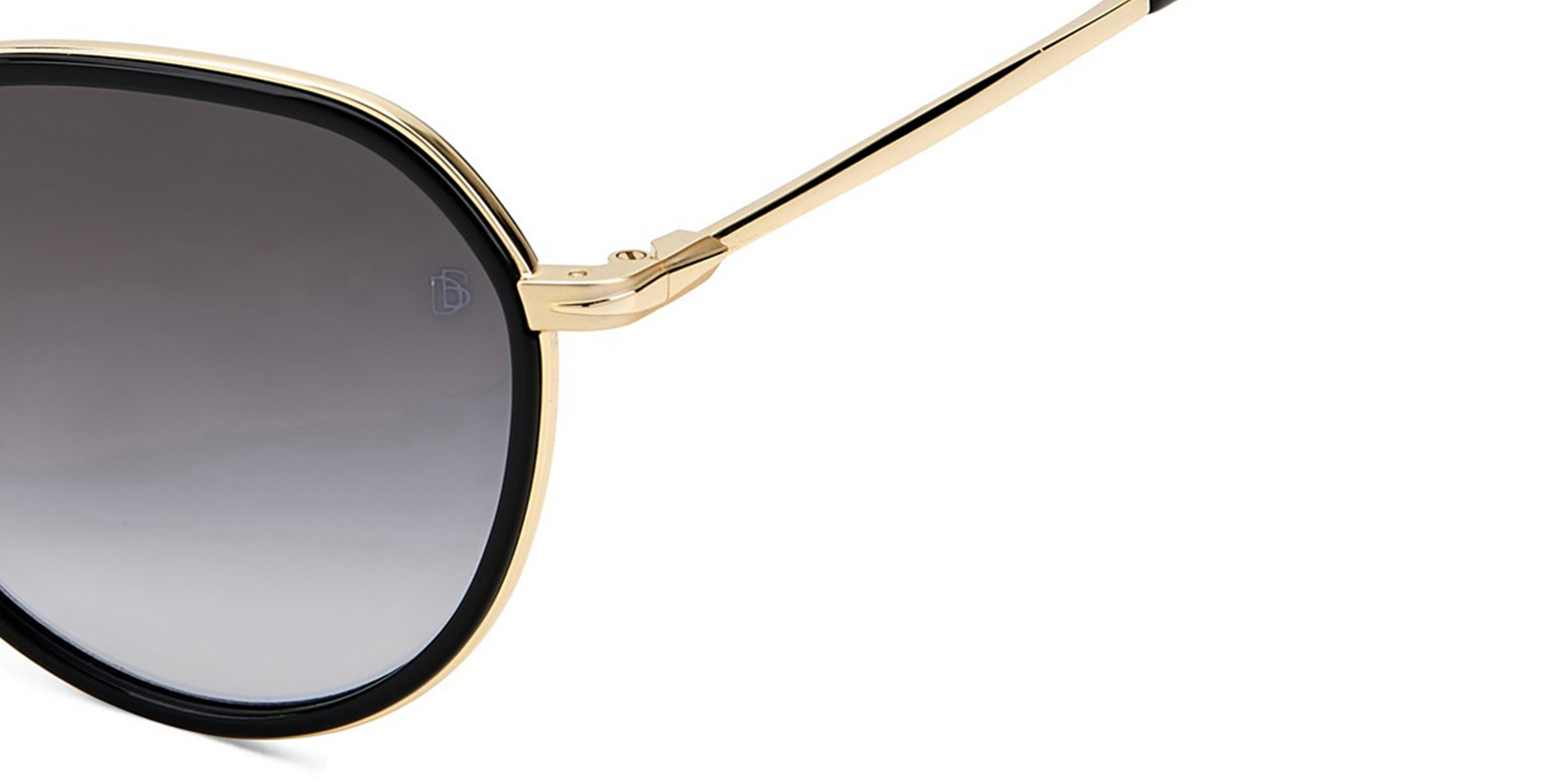 نظارة شمسية دائرية من ديفيد بيكهام بلون أسود - صورة المنتج 3