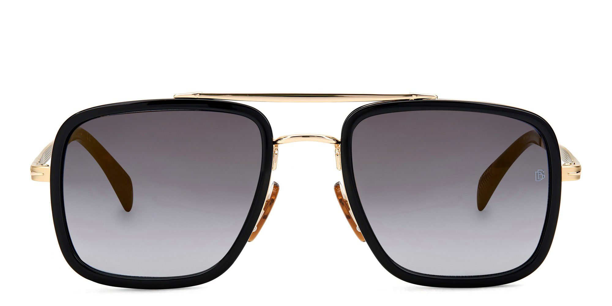 DAVID BECKHAM Square Sunglasses in Gold Black – Product Photo 1