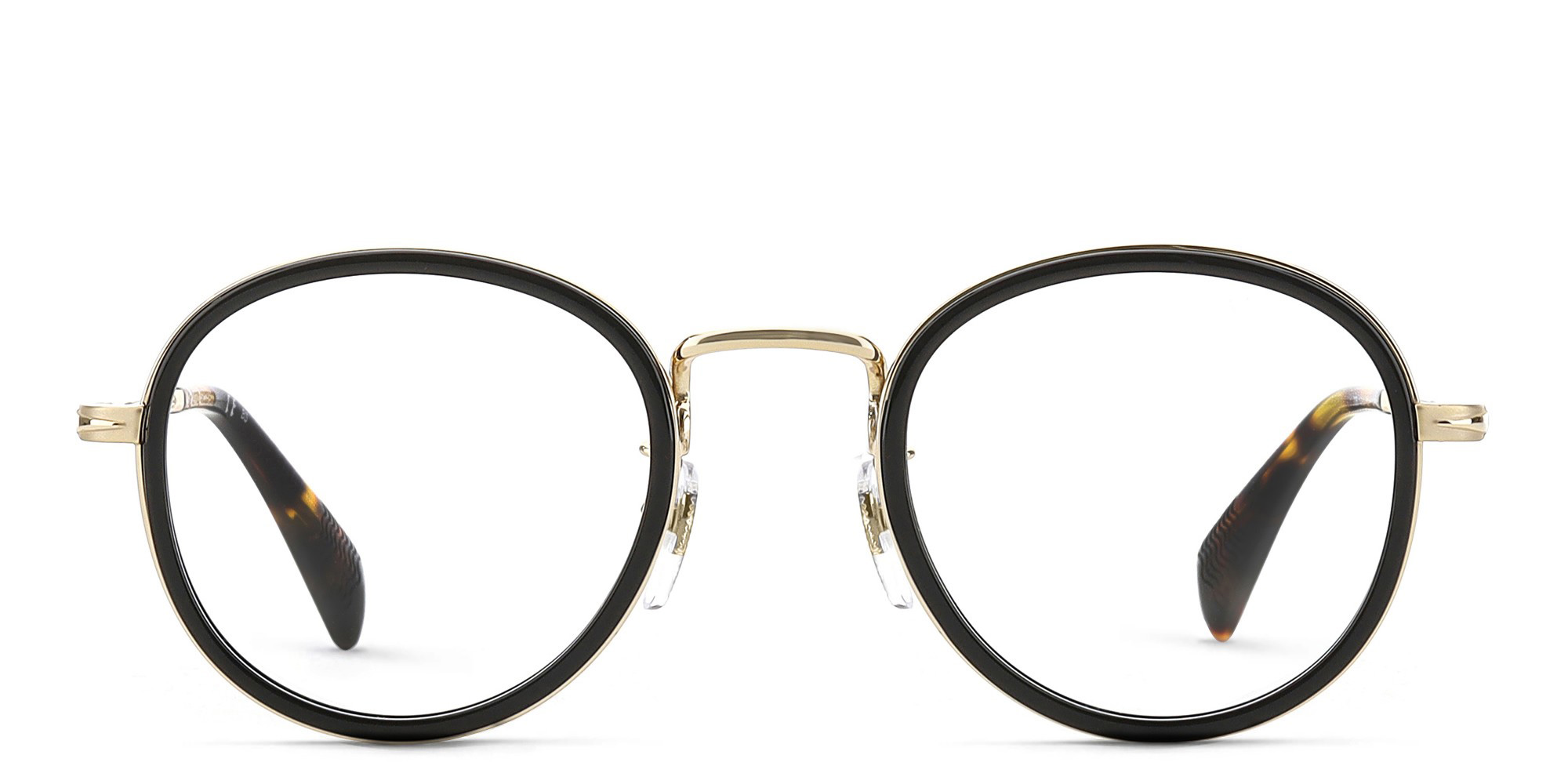 DAVID BECKHAM Round Eyeglasses in Black – Product Photo 1