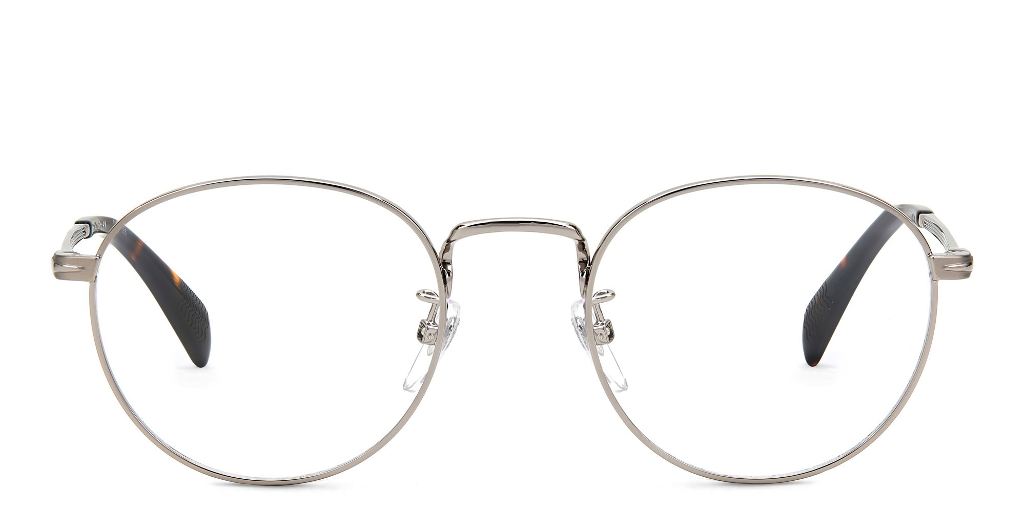 Shop DAVID BECKHAM Panthos Eyeglasses in Ruthenium online.