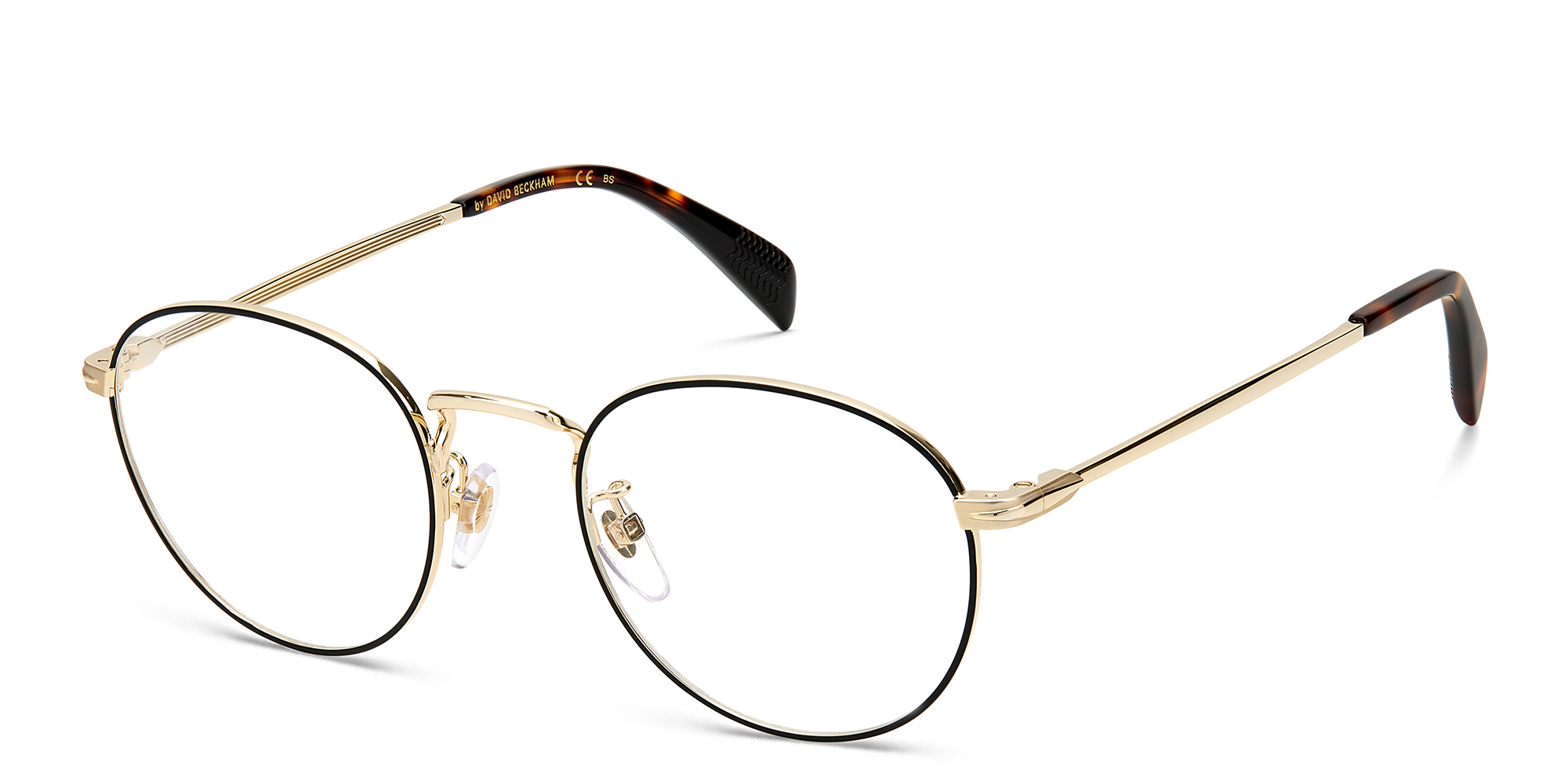 DAVID BECKHAM Talisman Panthos Eyeglasses in Gold – Product Photo 2