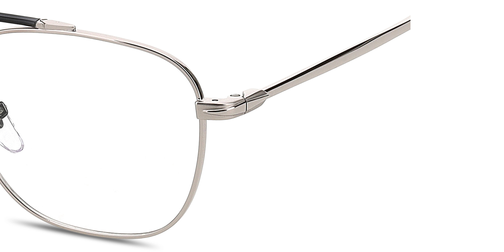 DAVID BECKHAM Square Eyeglasses in Ruthenium – Product Photo 4