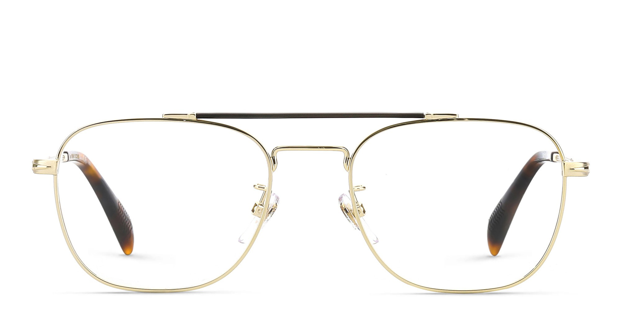 DAVID BECKHAM Square Eyeglasses in Gold – Product Photo 1