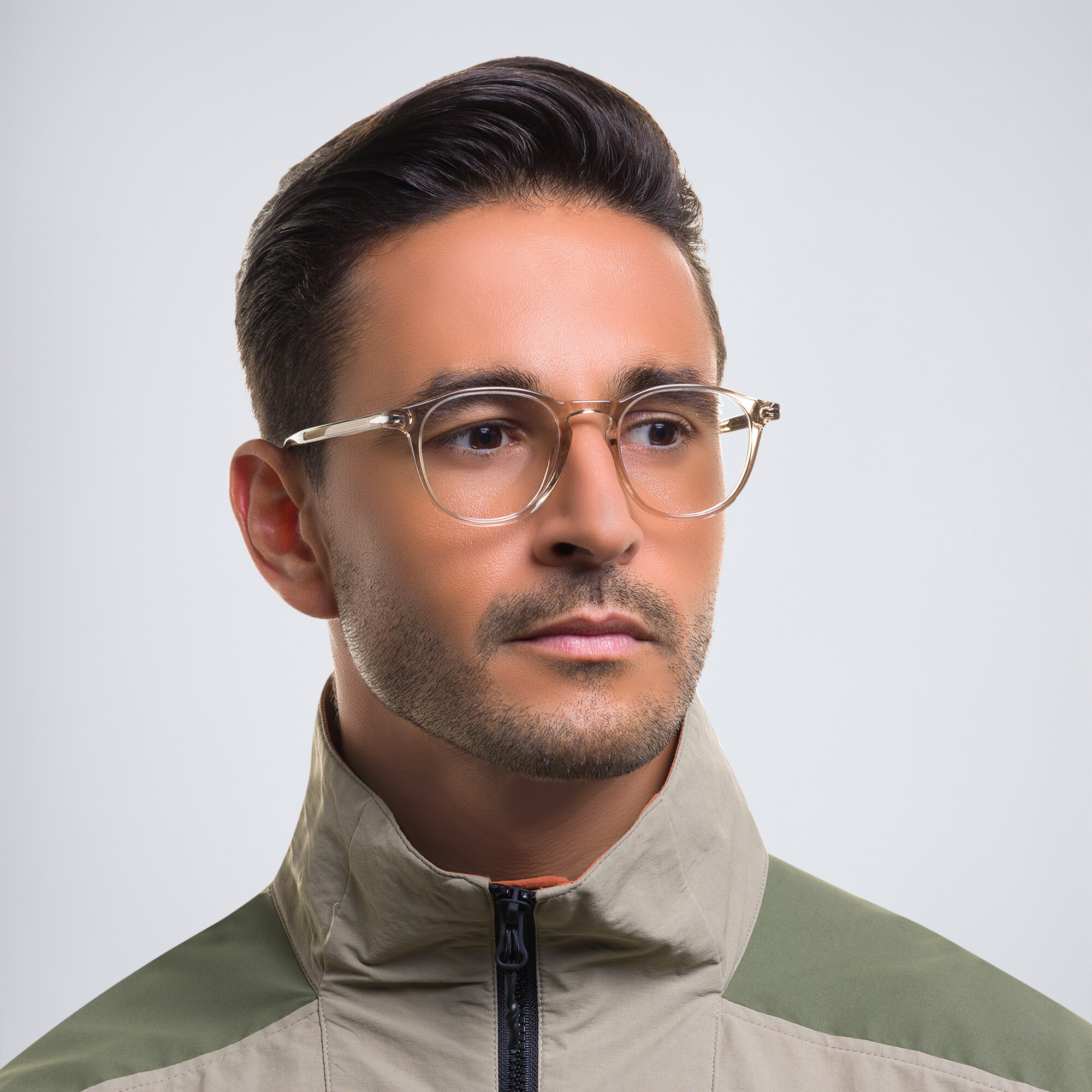 DAVID BECKHAM Panthos Eyeglasses in Beige – Product Photo 6