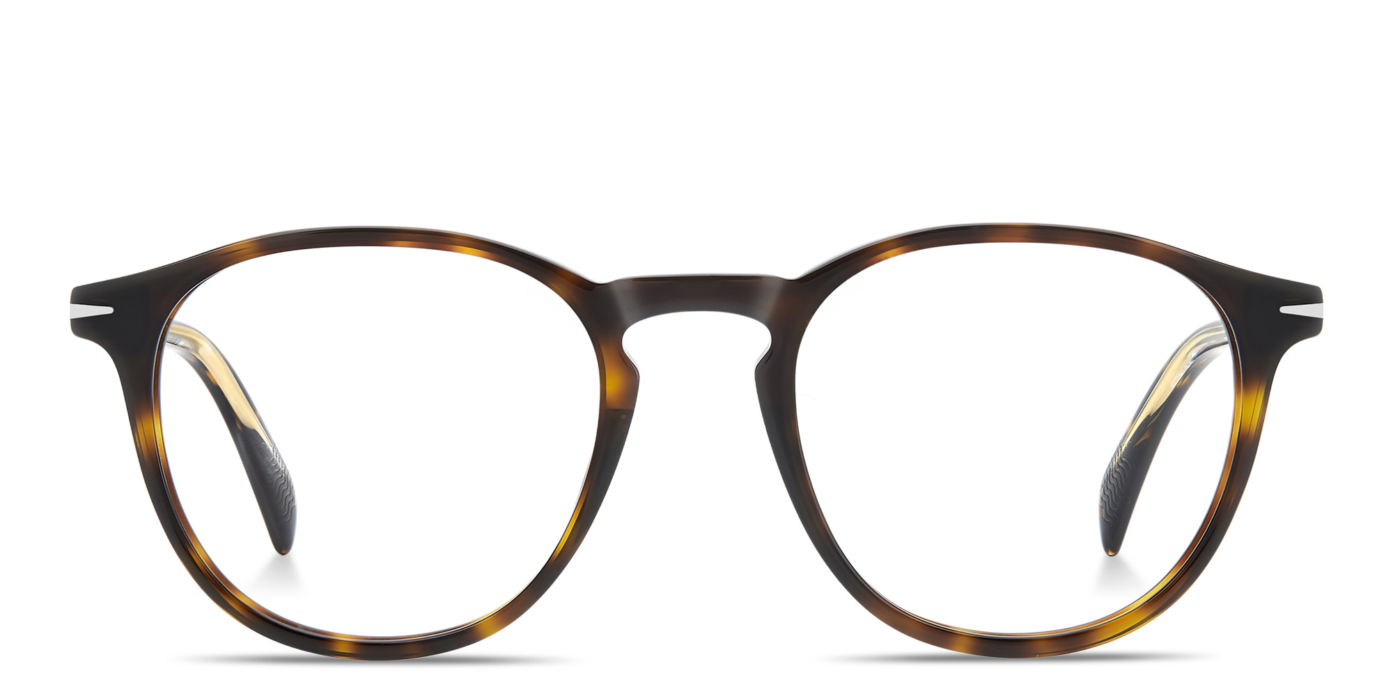 Shop DAVID BECKHAM Talisman Panthos Eyeglasses in Dark Havana online.