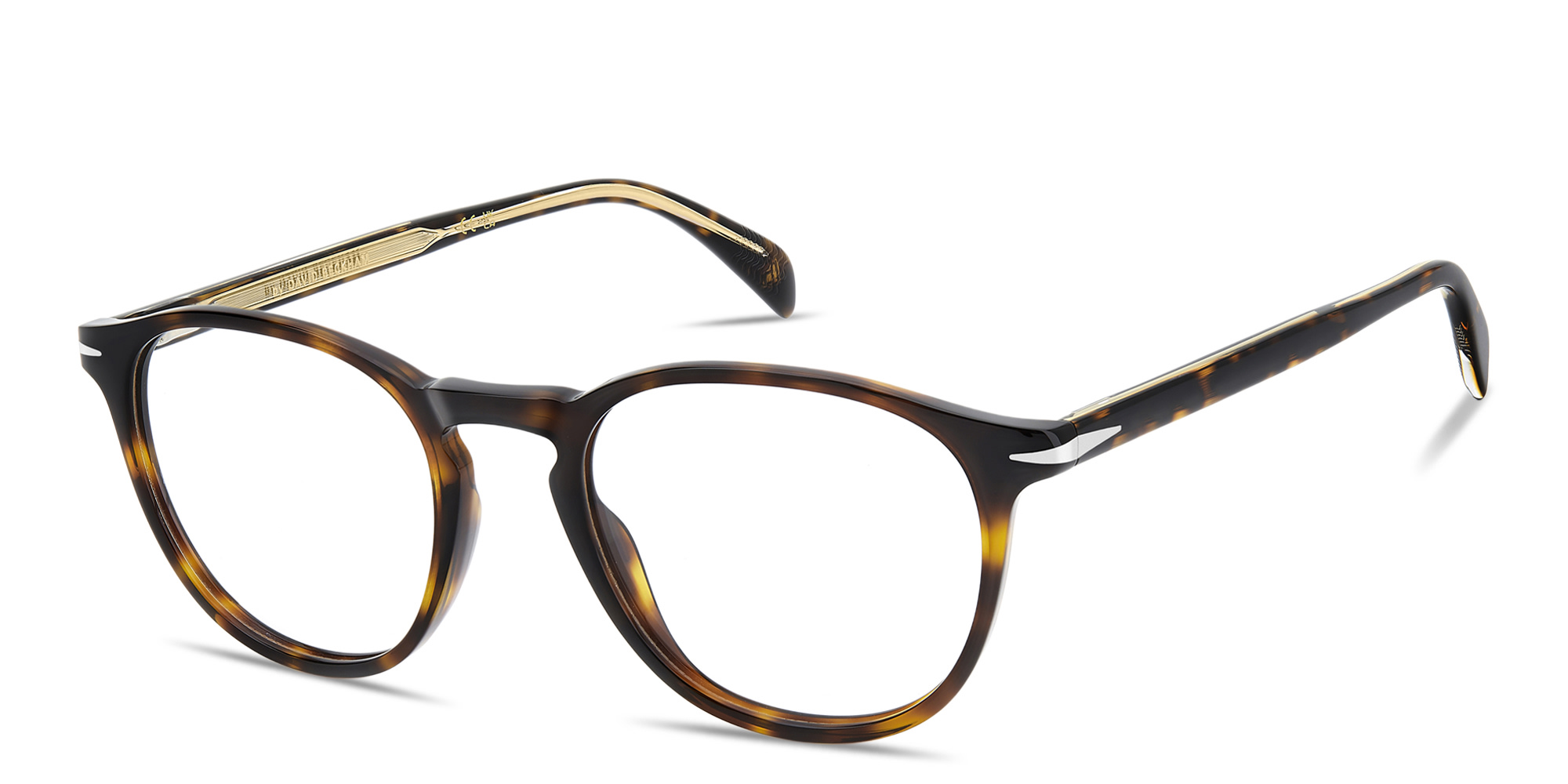 Shop DAVID BECKHAM Talisman Panthos Eyeglasses in Dark Havana online.