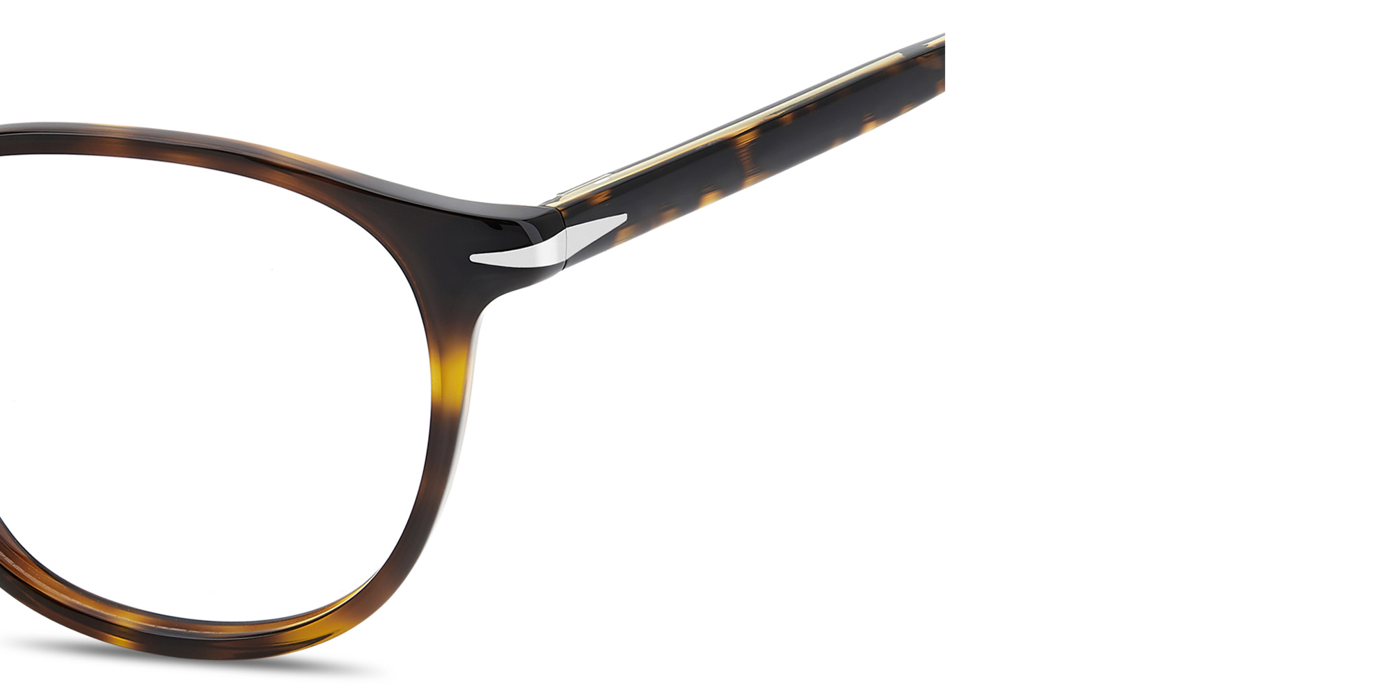 Shop DAVID BECKHAM Talisman Panthos Eyeglasses in Dark Havana online.