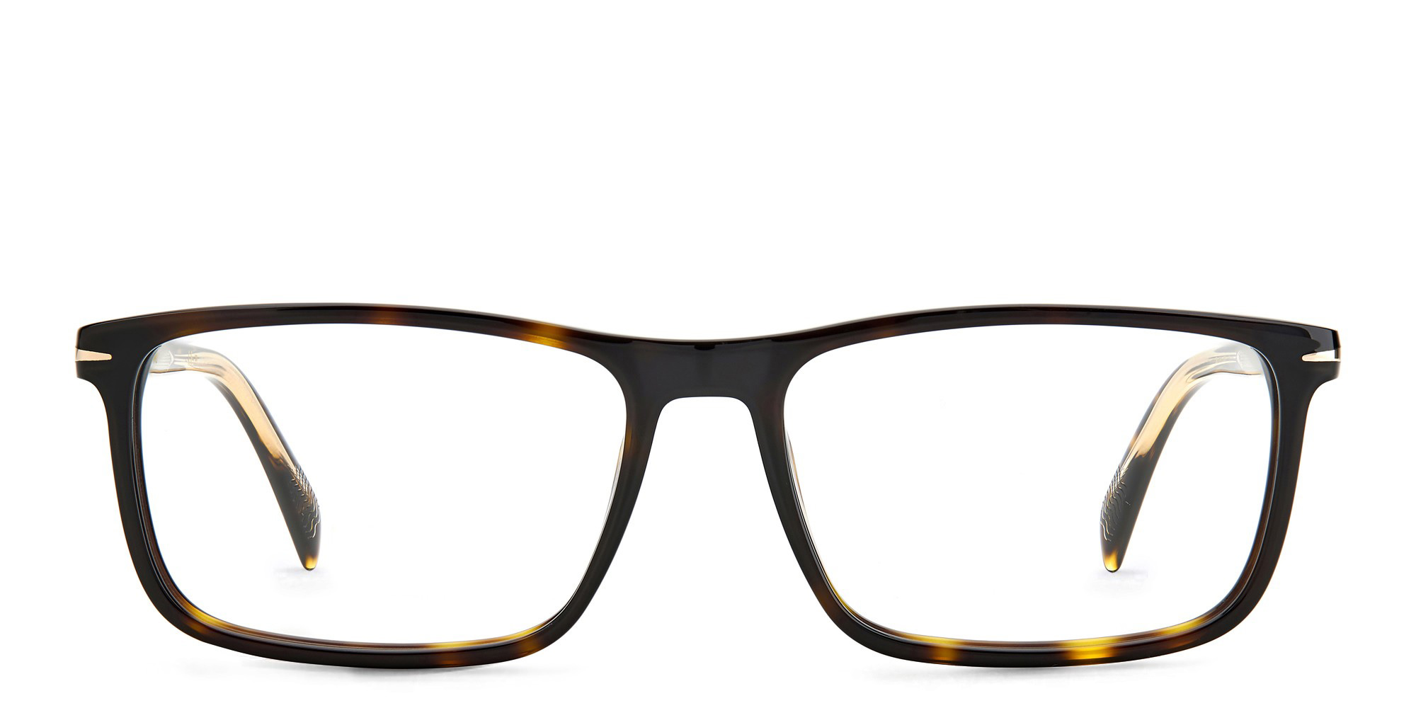 DAVID BECKHAM Rectangle Eyeglasses in Havana – Product Photo 1