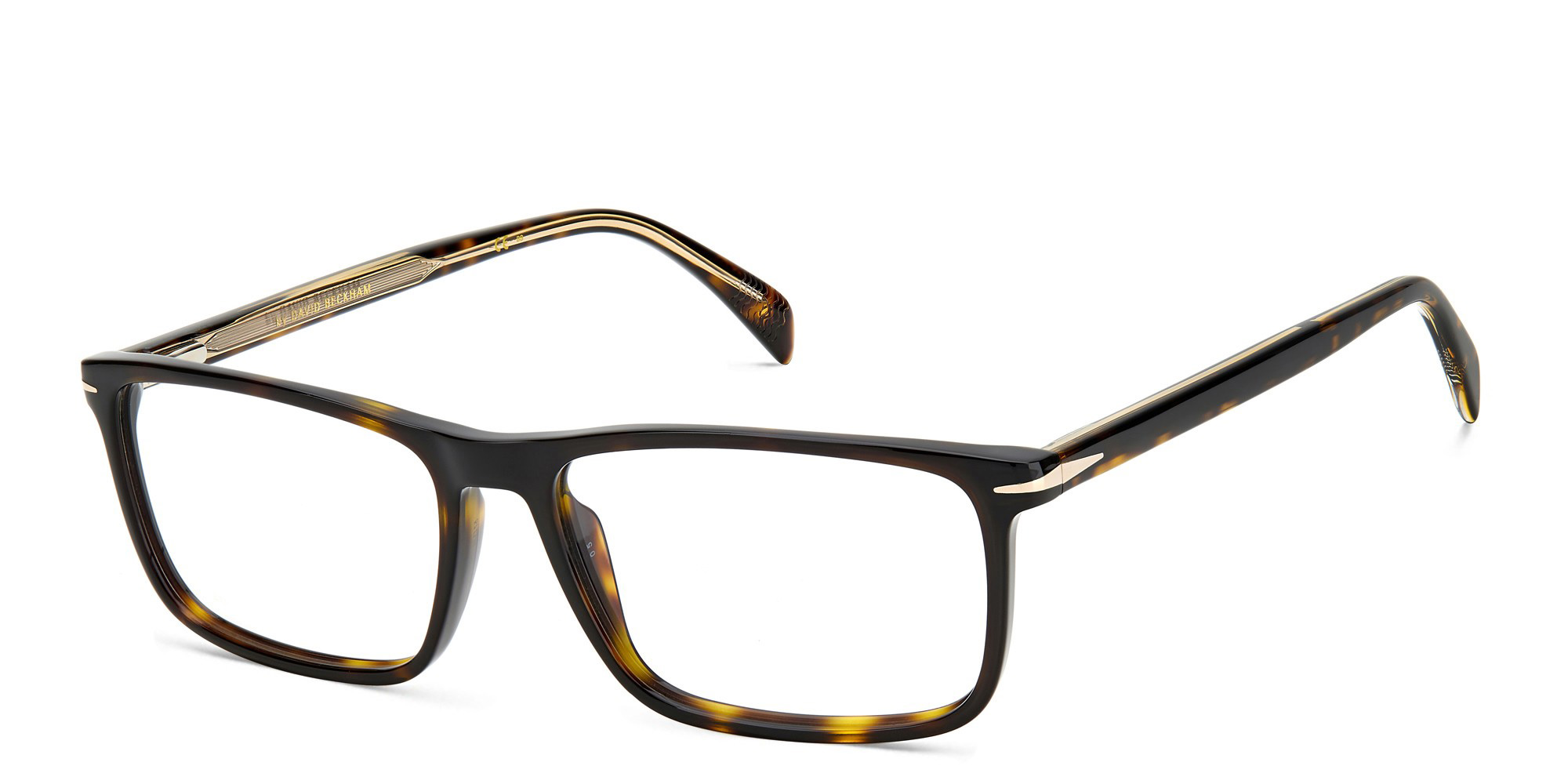 DAVID BECKHAM Rectangle Eyeglasses in Havana – Product Photo 2