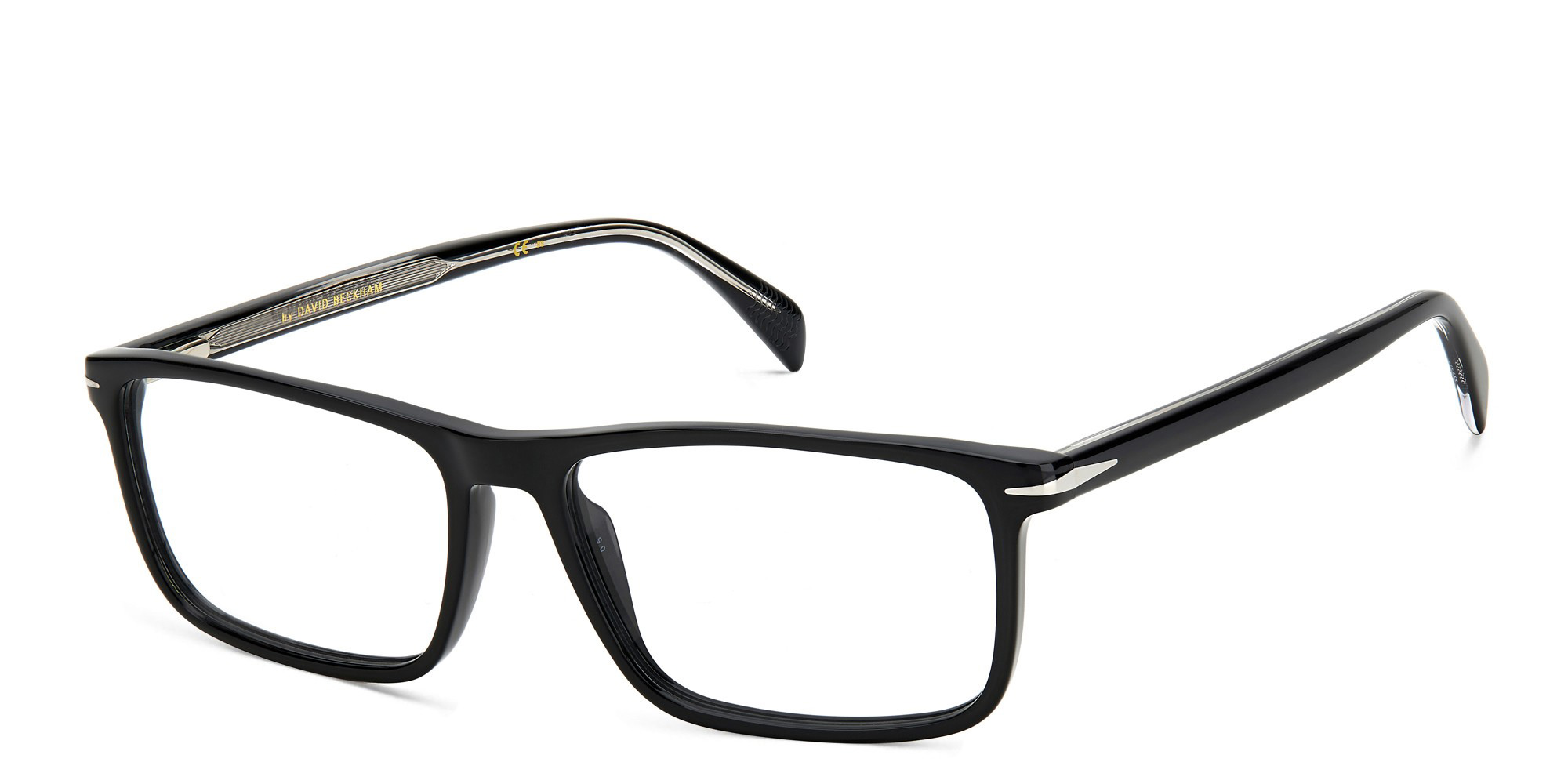 DAVID BECKHAM Rectangle Eyeglasses in Black – Product Photo 2