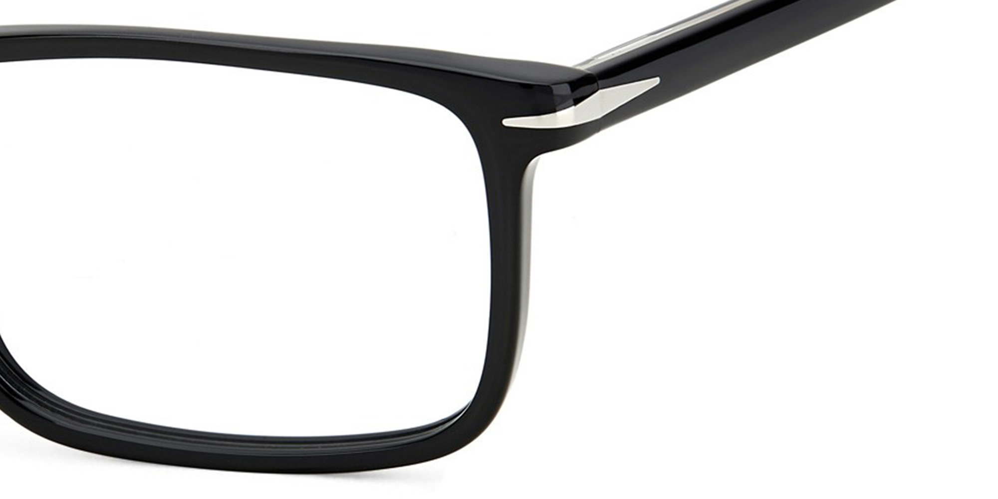 DAVID BECKHAM Rectangle Eyeglasses in Black – Product Photo 3