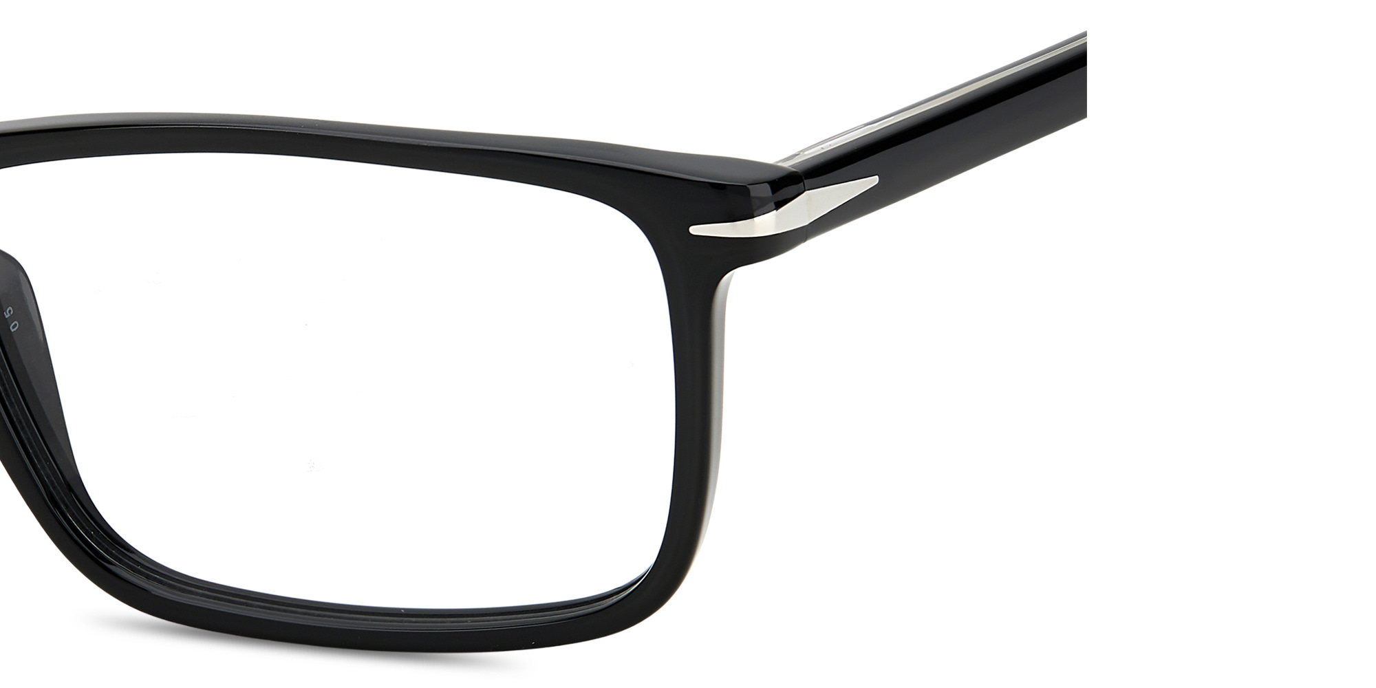 DAVID BECKHAM Rectangle Eyeglasses in Black – Product Photo 4
