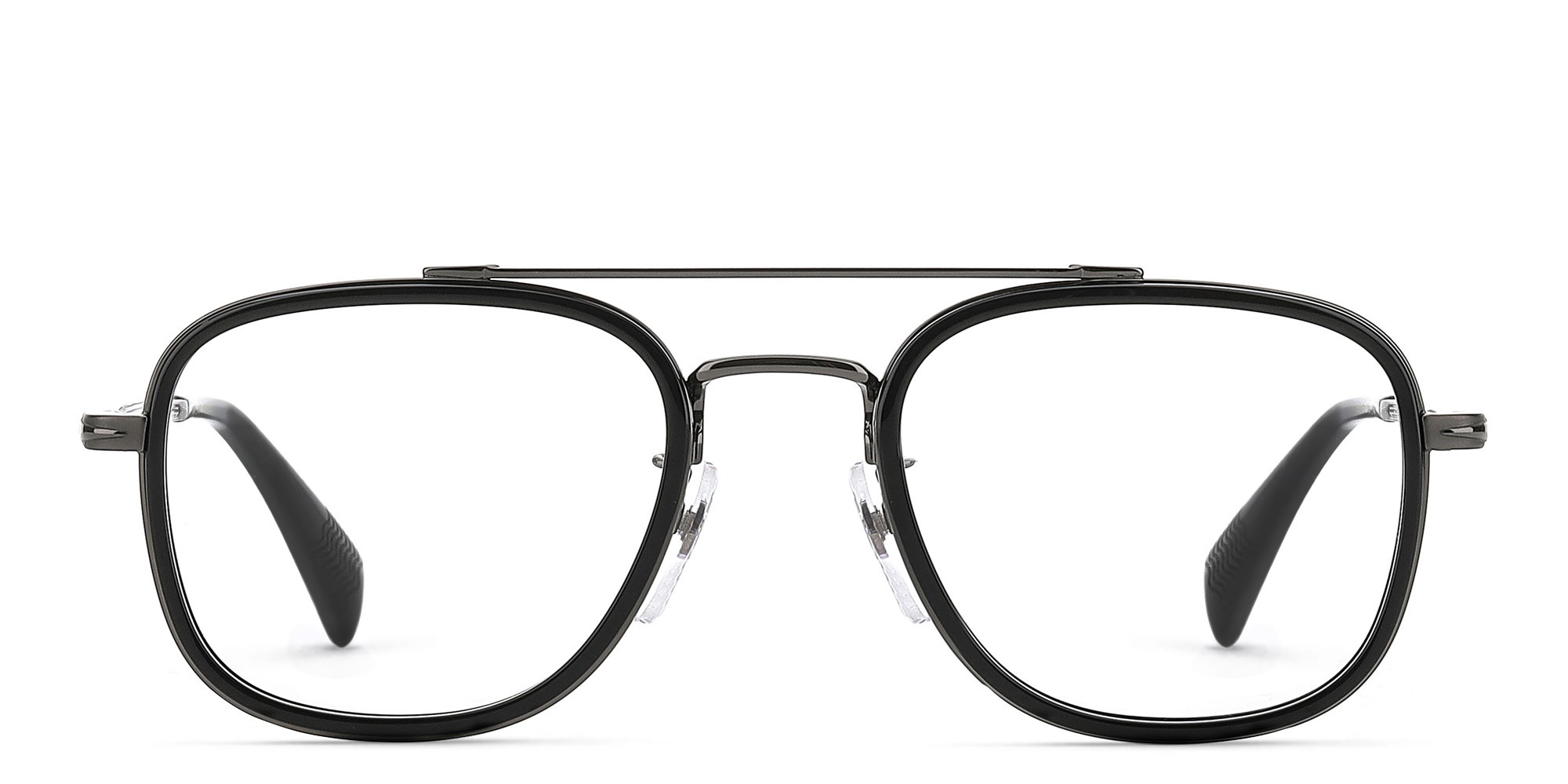 DAVID BECKHAM Square Eyeglasses in Dark Ruthenium Black – Product Photo 1