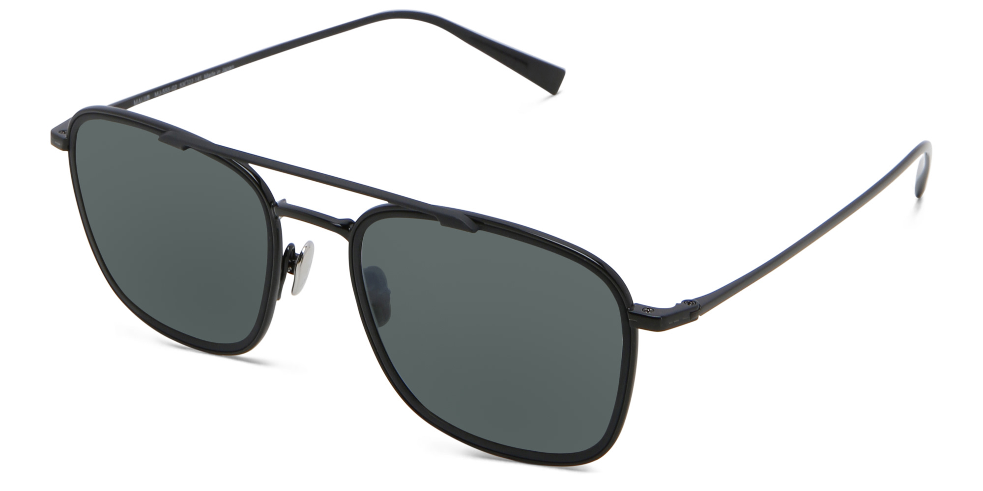 Maui Jim Following Seas 555 Unisex Square Sunglasses in Black – Product Photo 2