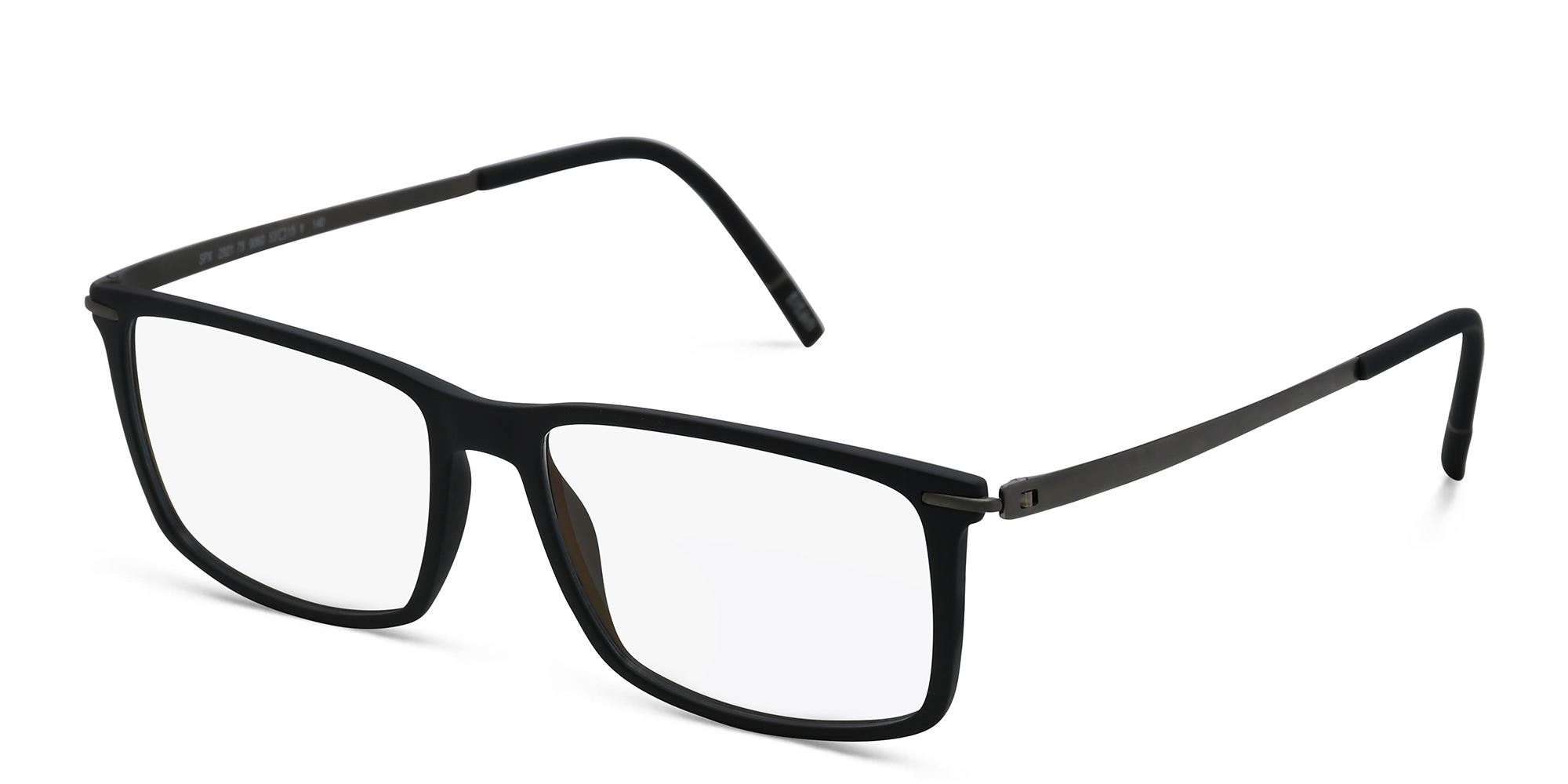 Silhouette Rectangle Eyeglasses in Black – Product Photo 2