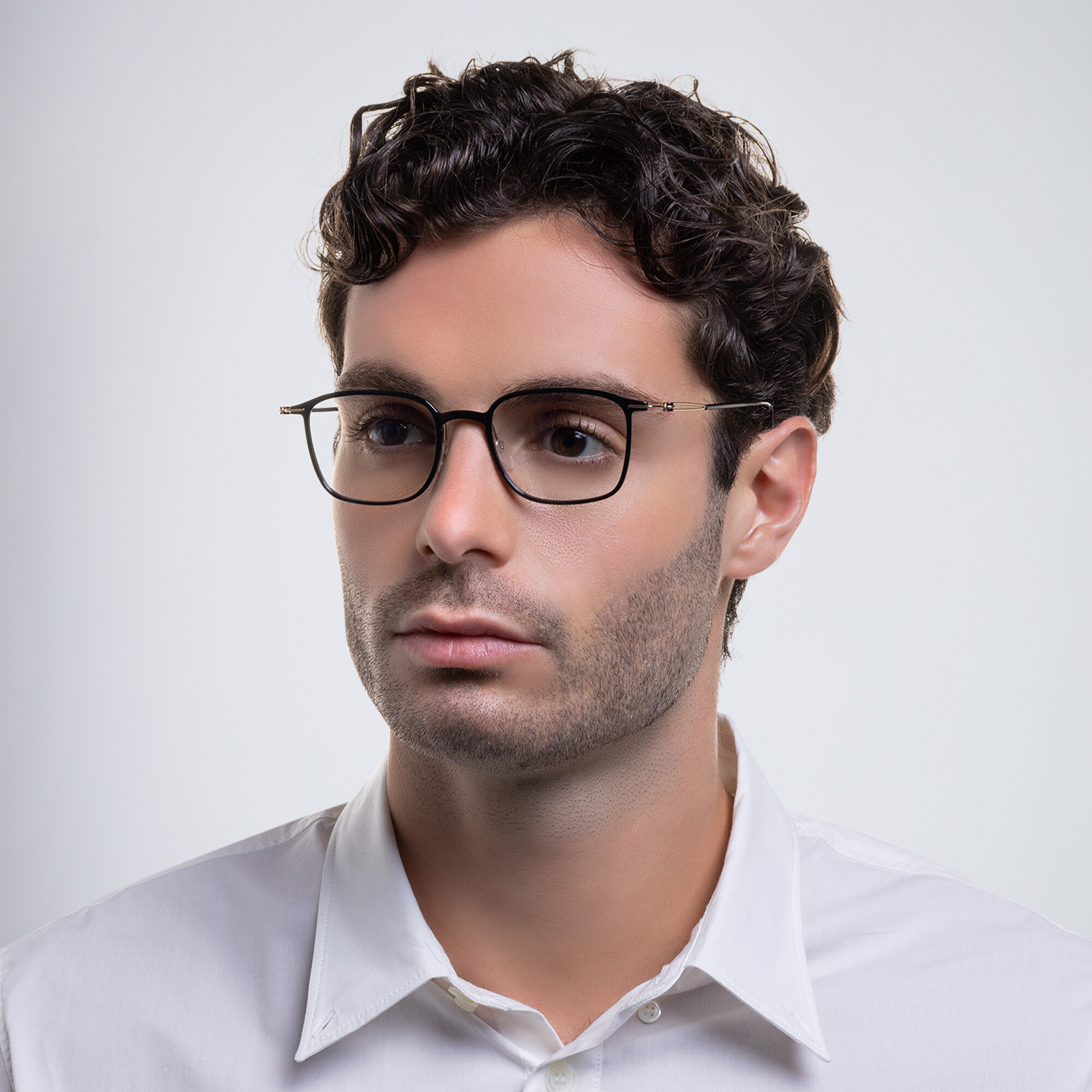 Silhouette Square Eyeglasses in Brown – Product Photo 5