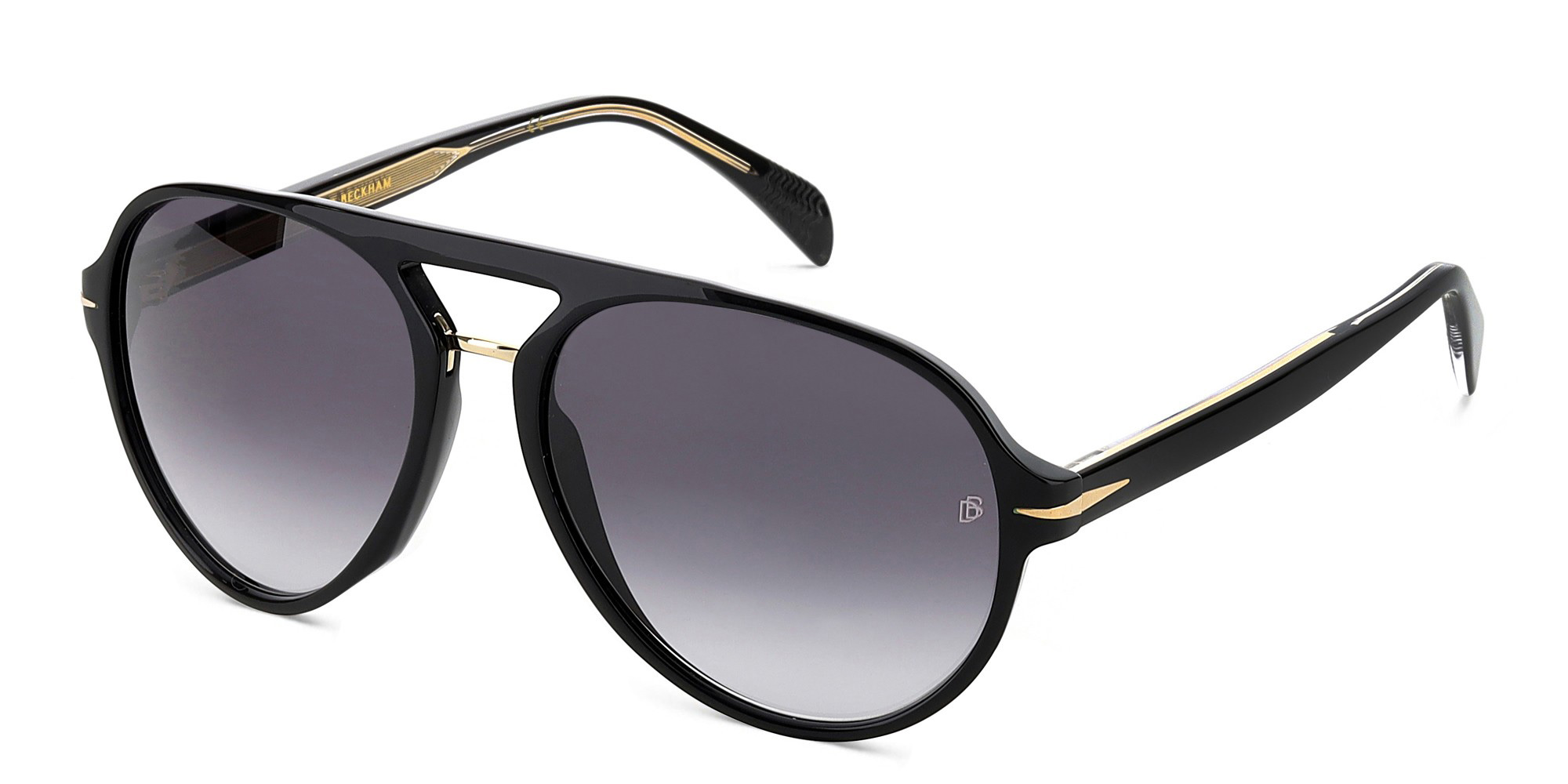 DAVID BECKHAM Aviator Sunglasses in Black – Product Photo 2