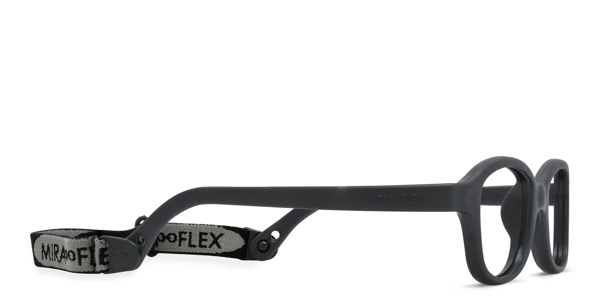 Mira Flex Kids Square Eyeglasses in Grey – Product Photo 3