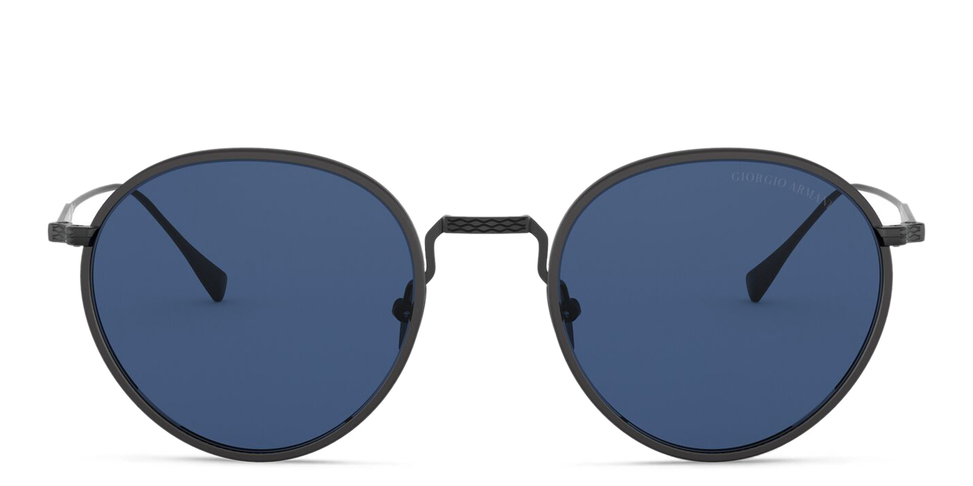GIORGIO ARMANI Round Sunglasses in Matte Black – Product Photo 1