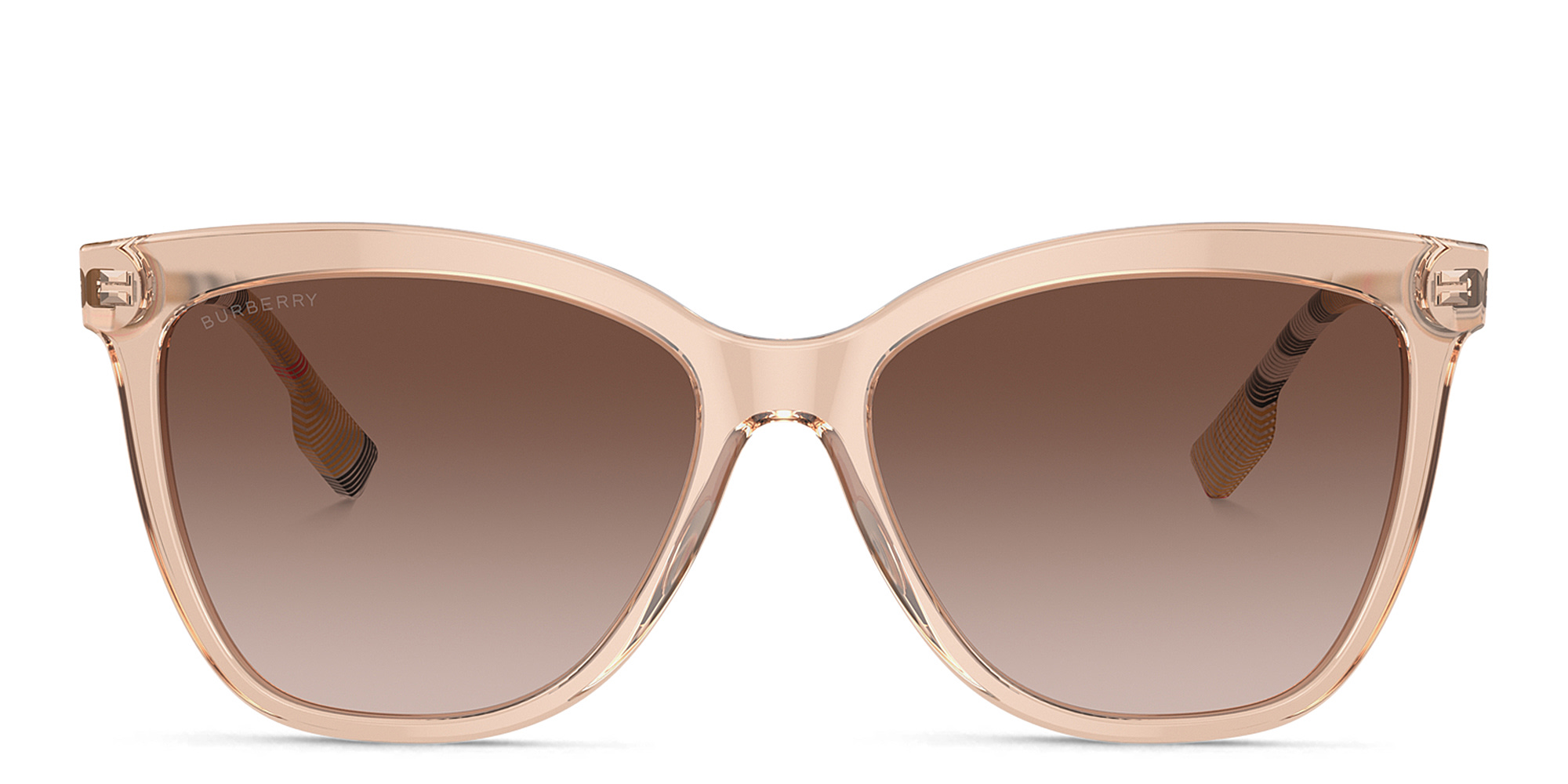 BURBERRY Vintage Check Square Sunglasses in Pink – Product Photo 1