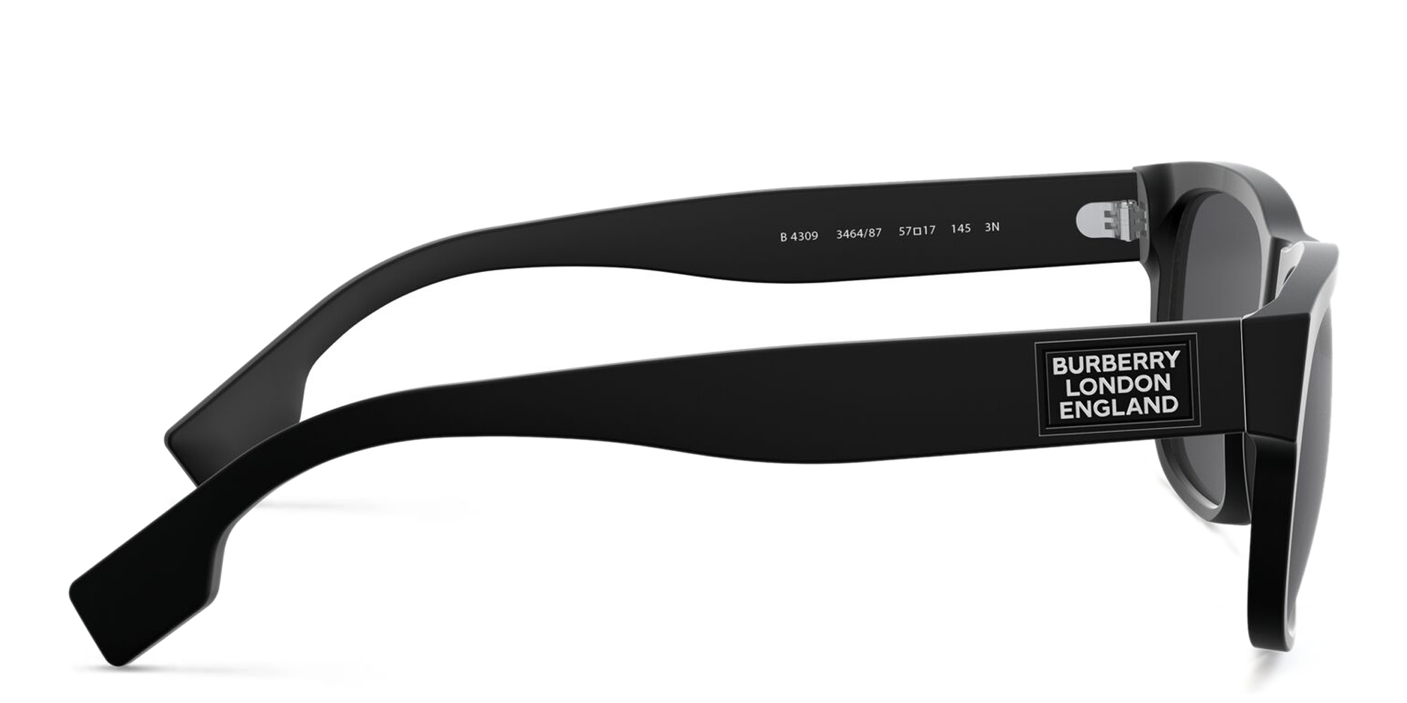 نظارة شمسية مربعة من بربري بلون أسود مطفي - صورة المنتج 3