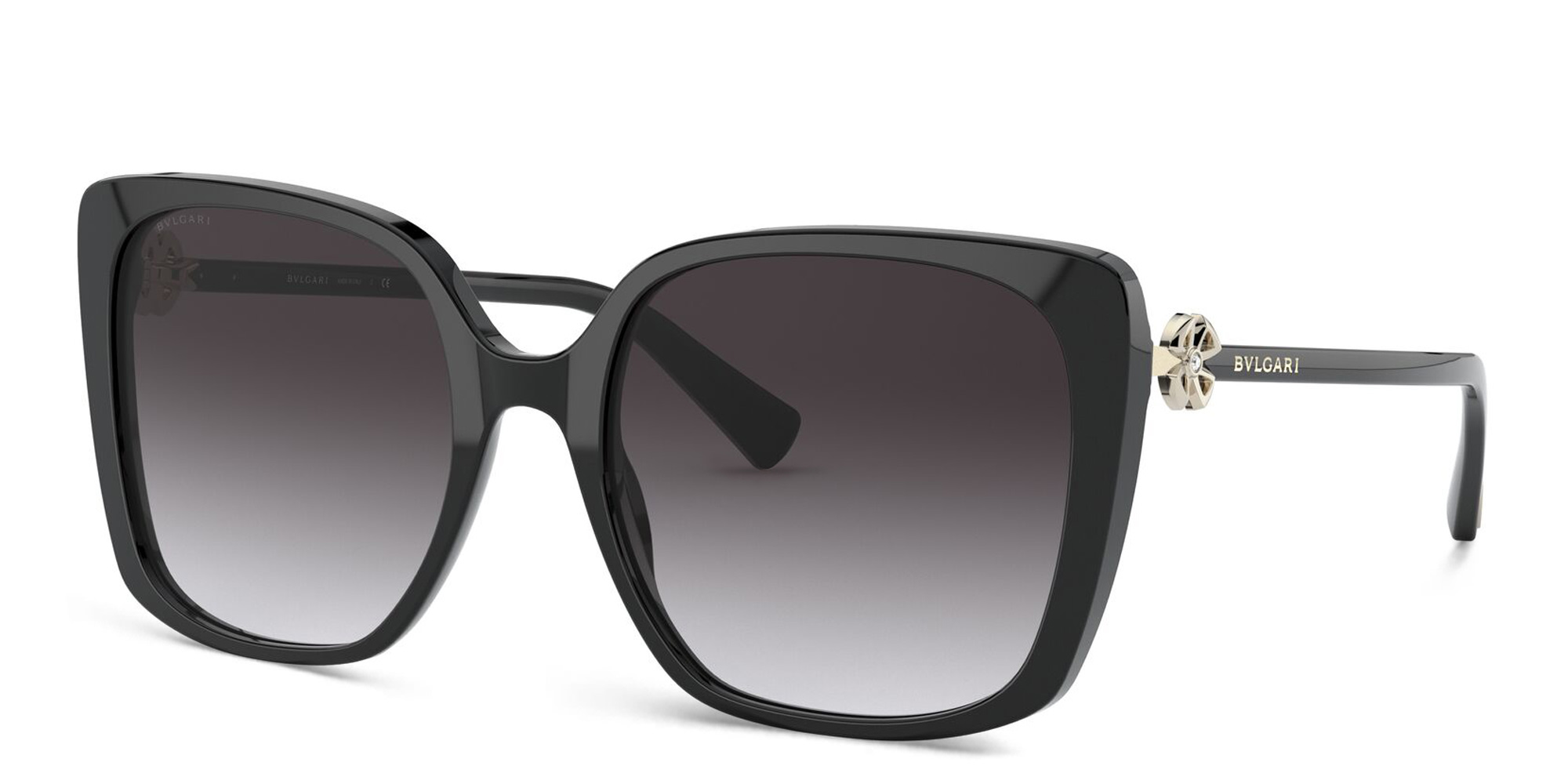 BVLGARI Oversized Square Sunglasses in Black – Product Photo 2