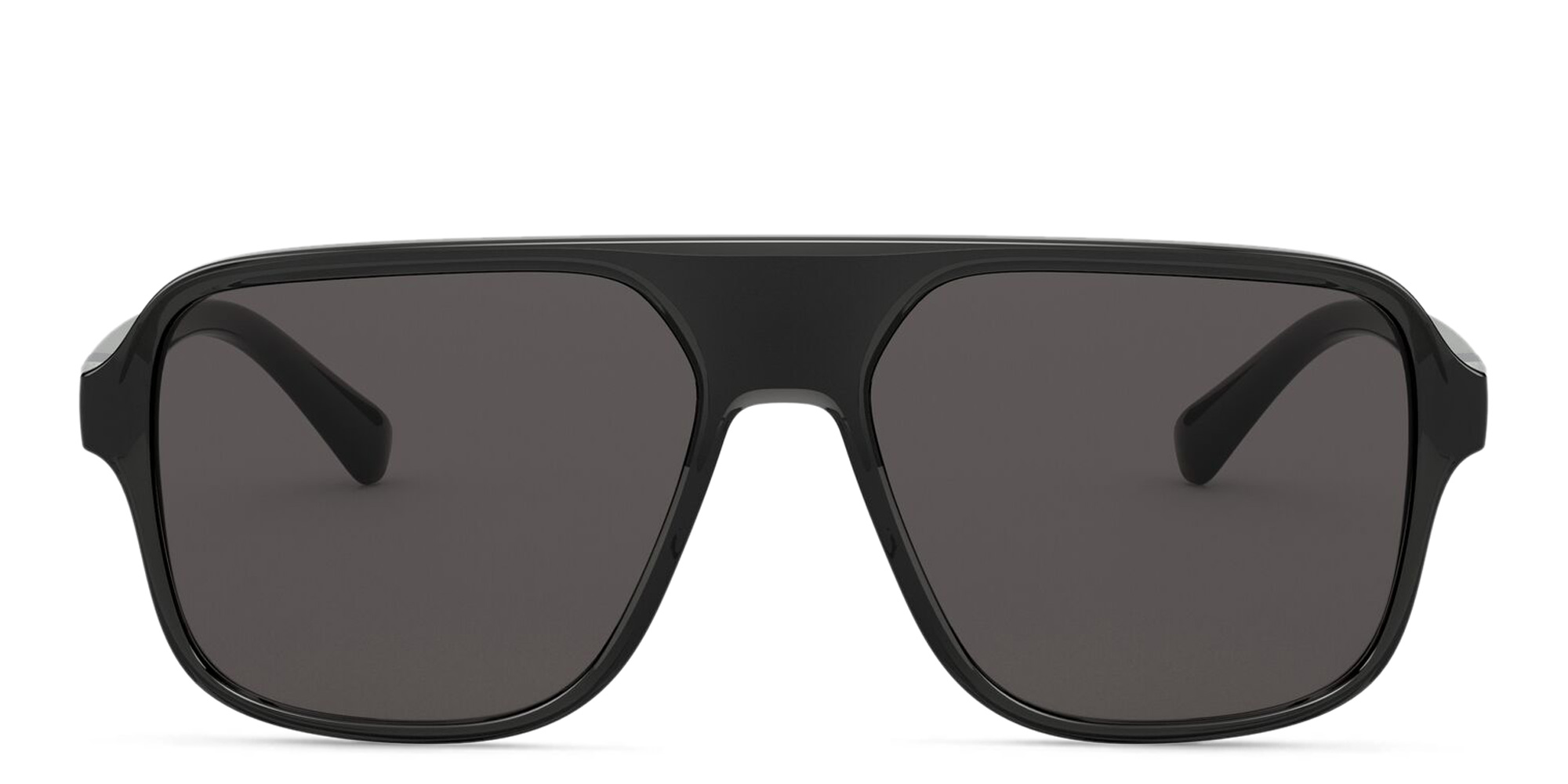 نظارة شمسية مربعة من دولتشي آند غابانا بلون رمادي شفاف/أسود - صورة المنتج 1