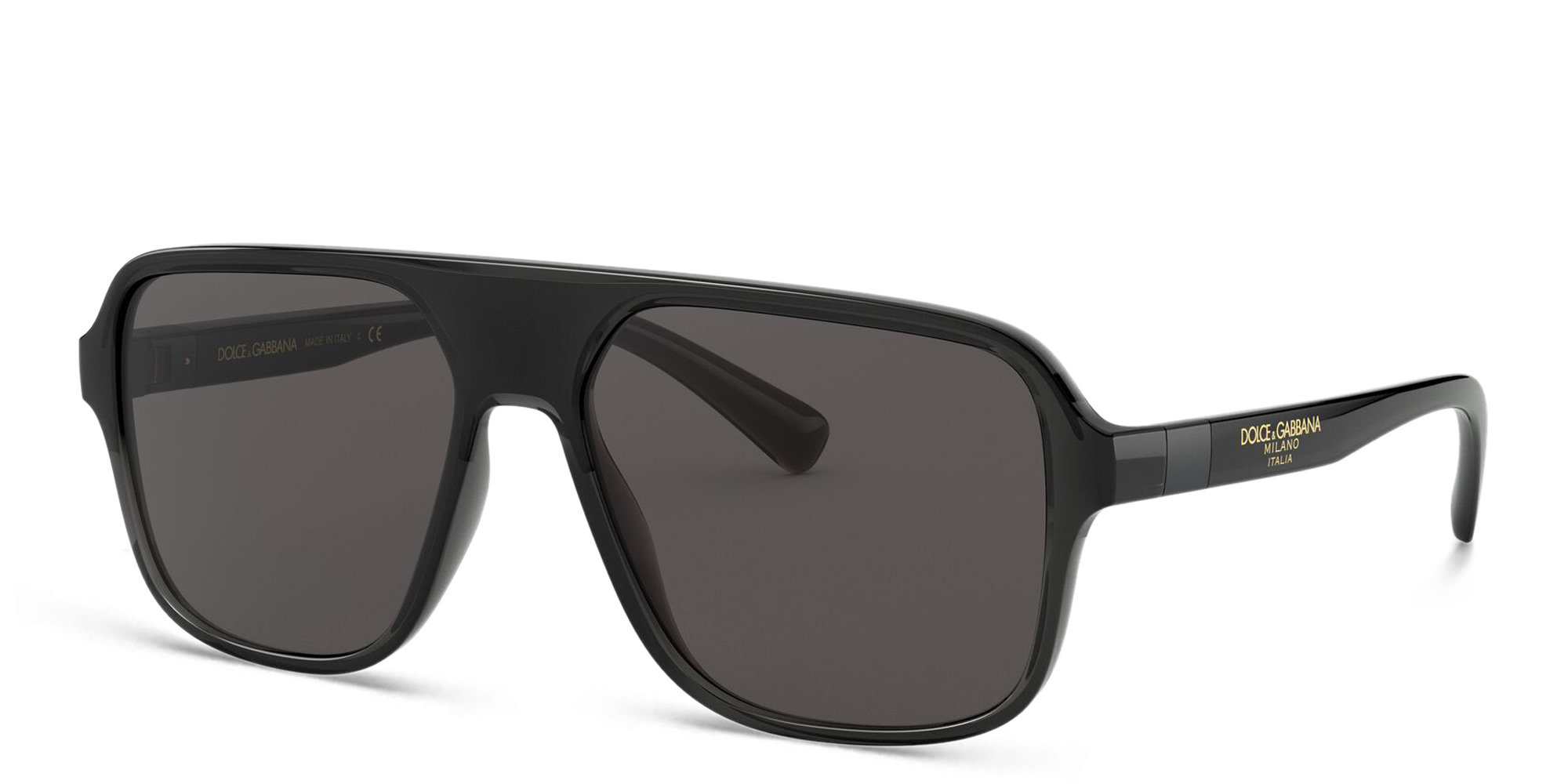 Dolce & Gabbana Square Sunglasses in Transparent Grey & Black – Product Photo 2