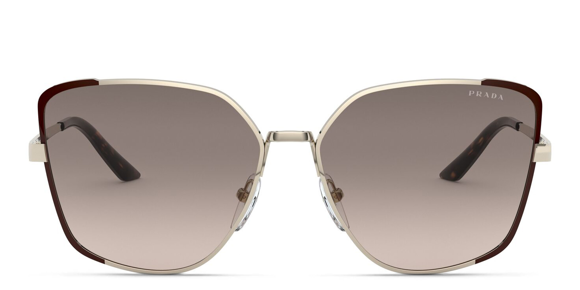 PRADA Wide Irregular Sunglasses in Black – Product Photo 1