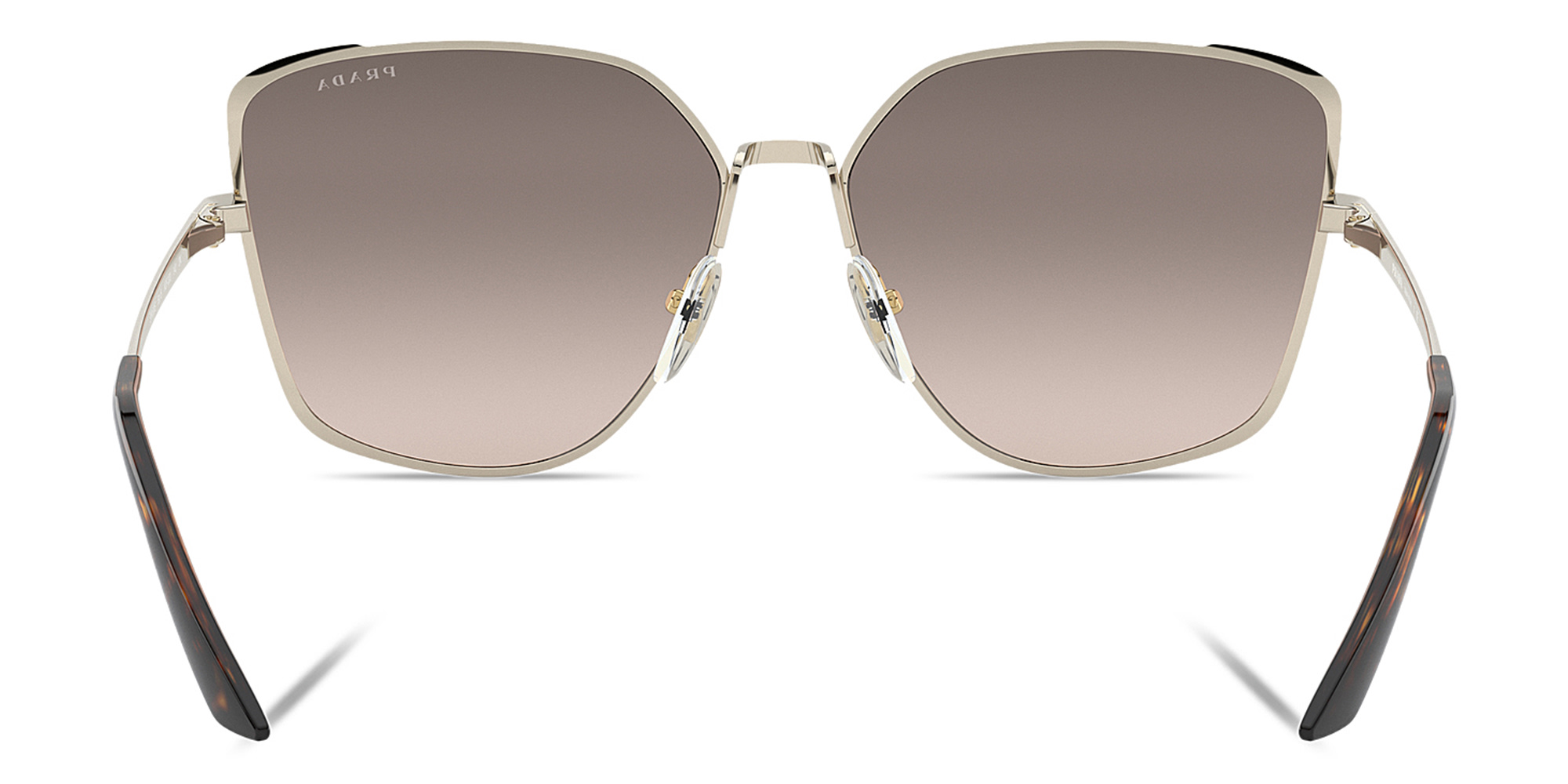 PRADA Wide Irregular Sunglasses in Black – Product Photo 4