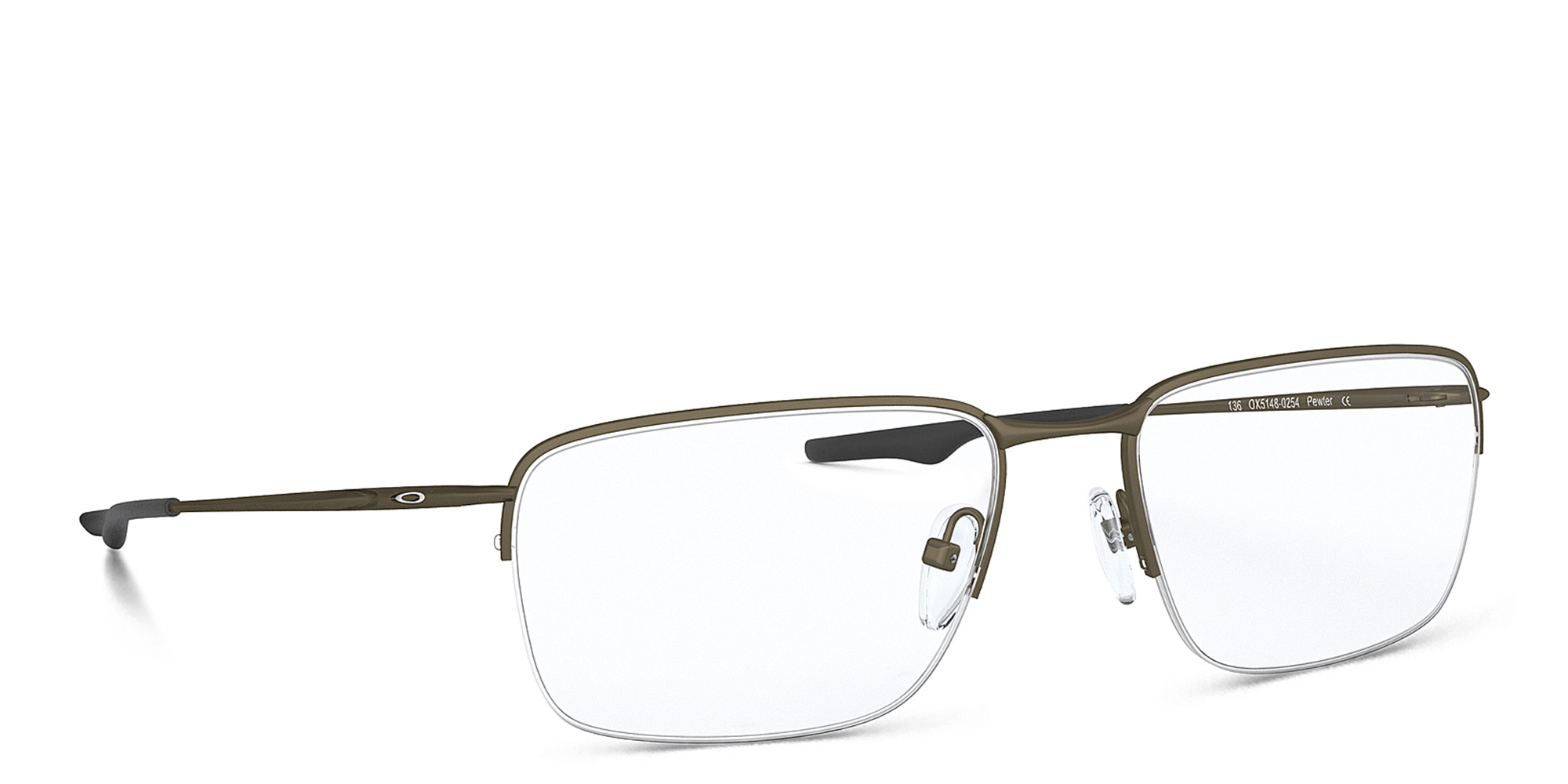 Oakley Half-rim Square Eyeglasses in Pewter – Product Photo 4
