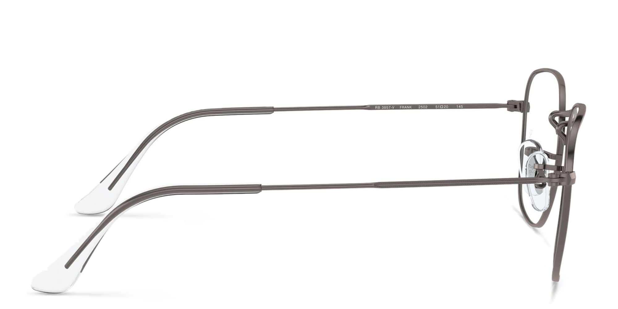 Ray-Ban Frank Unisex Square Eyeglasses in Gunmetal – Product Photo 3