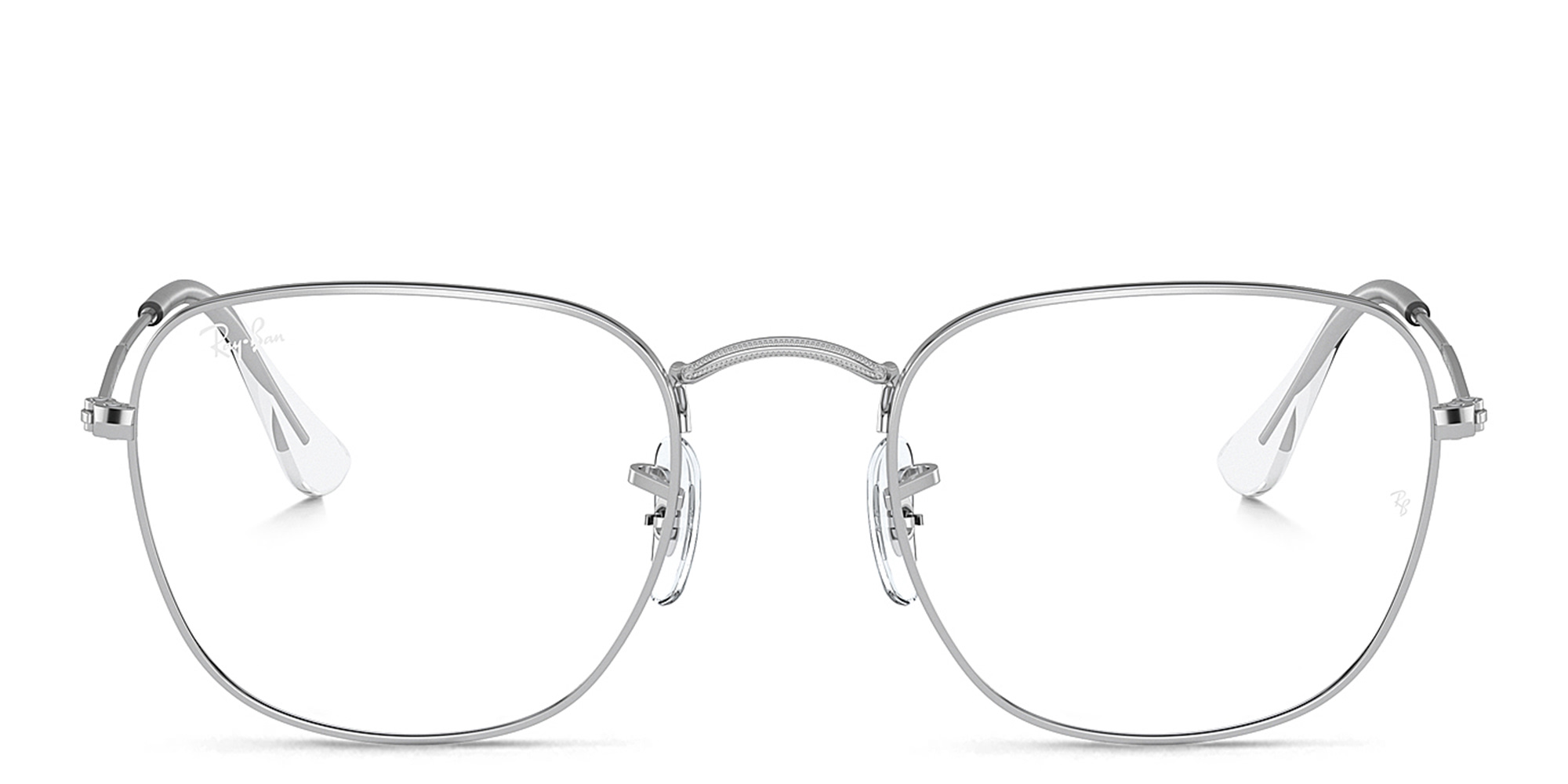 نظارة طبية "فرانك" بإطار مربع للجنسين من راي بان بلون فضي - صورة المنتج 1